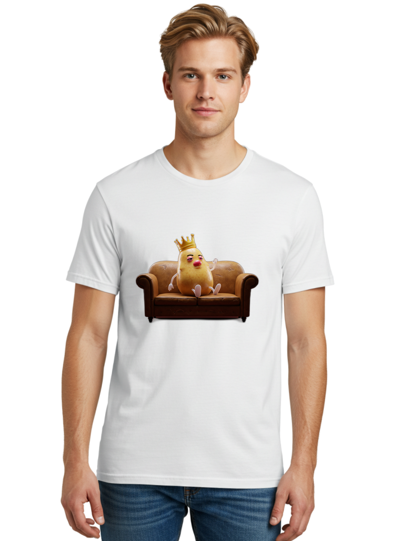 Potato-King-4 Men'S Graphic Tee, 100% Cotton, Comfortable Casual Summer Wear, Machine Washable, Vintage Camera, Old Camera, Antique Camera, Black Camera, Classic Photography, Photography Equipment, Nostalgic Device, Film Camera, Camera Art Bai242