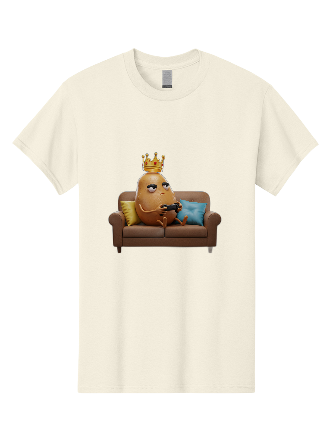 Potato-With-Crown-1 Men'S Graphic Tee, 100% Cotton, Comfortable Casual Summer Wear, Machine Washable, Vintage Camera, Old Camera, Antique Camera, Black Camera, Classic Photography, Photography Equipment, Nostalgic Device, Film Camera, Bai250