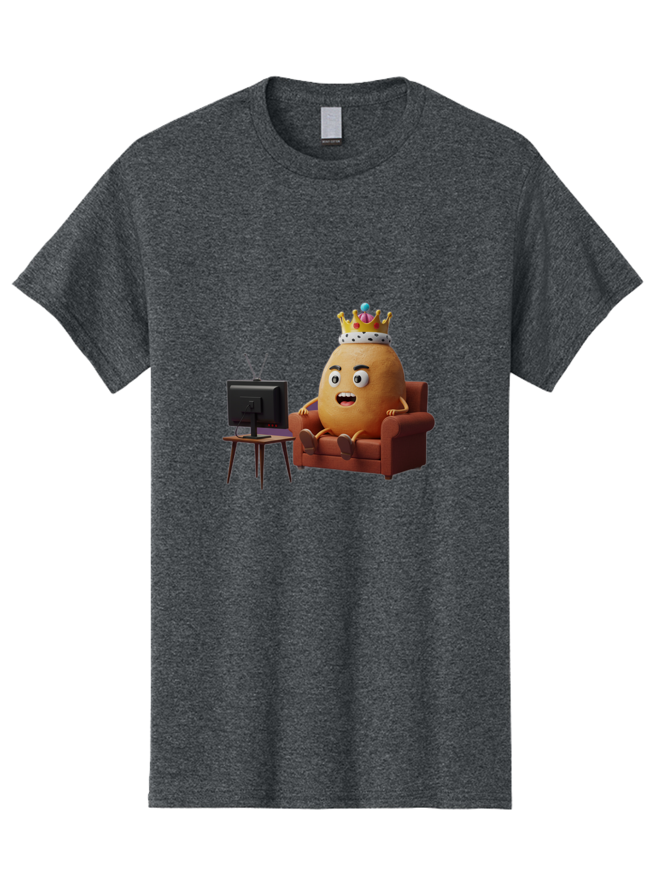 Potato-With-Crown Men'S Graphic Tee, 100% Cotton, Comfortable Casual Summer Wear, Machine Washable, Vintage Camera, Old Camera, Antique Camera, Black Camera, Classic Photography, Photography Equipment, Nostalgic Device, Film Camera, Camera Art Bai252