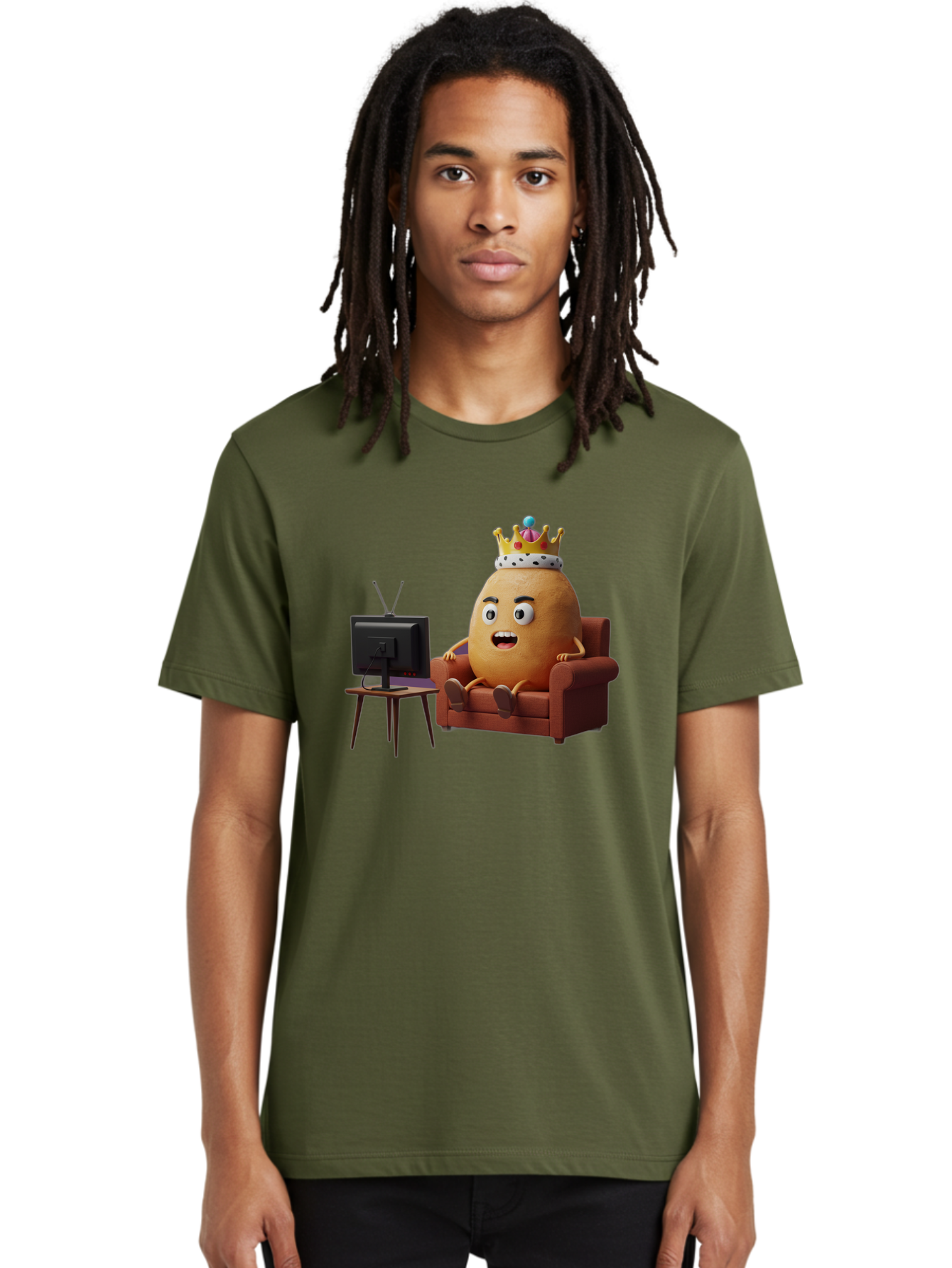 Potato-With-Crown Men'S Graphic Tee, 100% Cotton, Comfortable Casual Summer Wear, Machine Washable, Vintage Camera, Old Camera, Antique Camera, Black Camera, Classic Photography, Photography Equipment, Nostalgic Device, Film Camera, Camera Art Bai252
