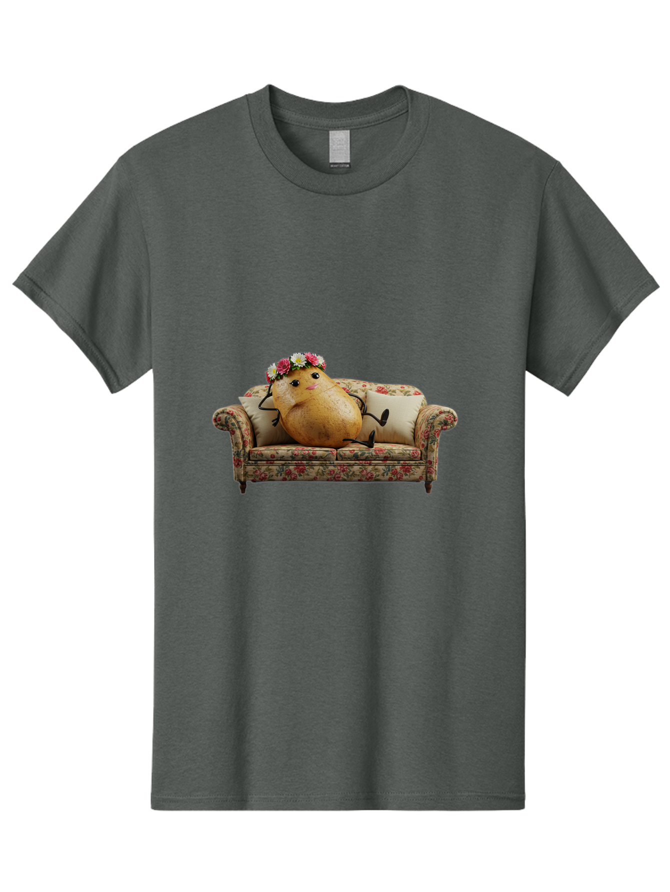 Potato-With-Flowers-On-Sofa Men'S Graphic Tee, 100% Cotton, Comfortable Casual Summer Wear, Machine Washable, Vintage Camera, Old Camera, Antique Camera, Black Camera, Classic Photography, Photography Equipment, Nostalgic Device, Film Camera, Bai253