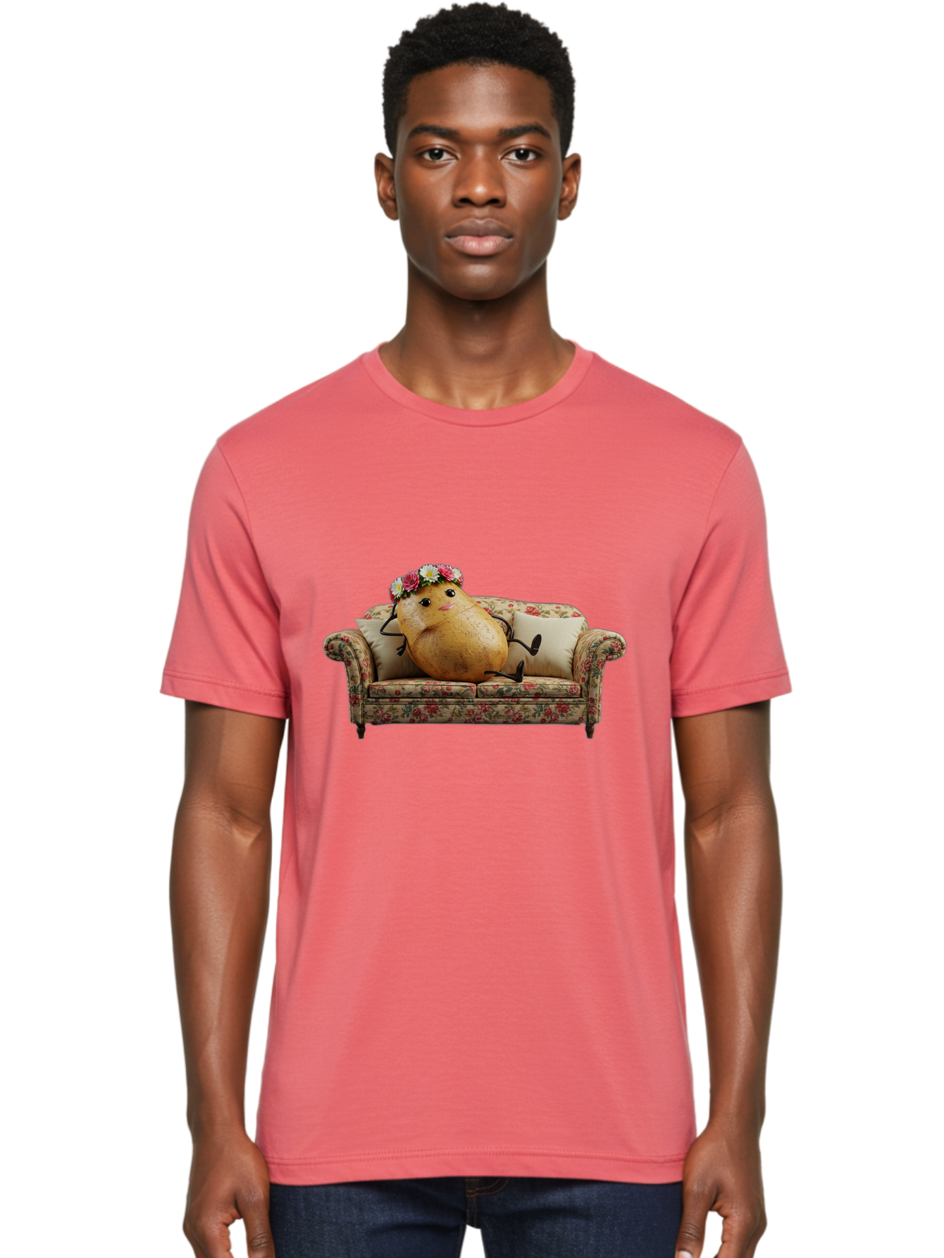 Potato-With-Flowers-On-Sofa Men'S Graphic Tee, 100% Cotton, Comfortable Casual Summer Wear, Machine Washable, Vintage Camera, Old Camera, Antique Camera, Black Camera, Classic Photography, Photography Equipment, Nostalgic Device, Film Camera, Bai253