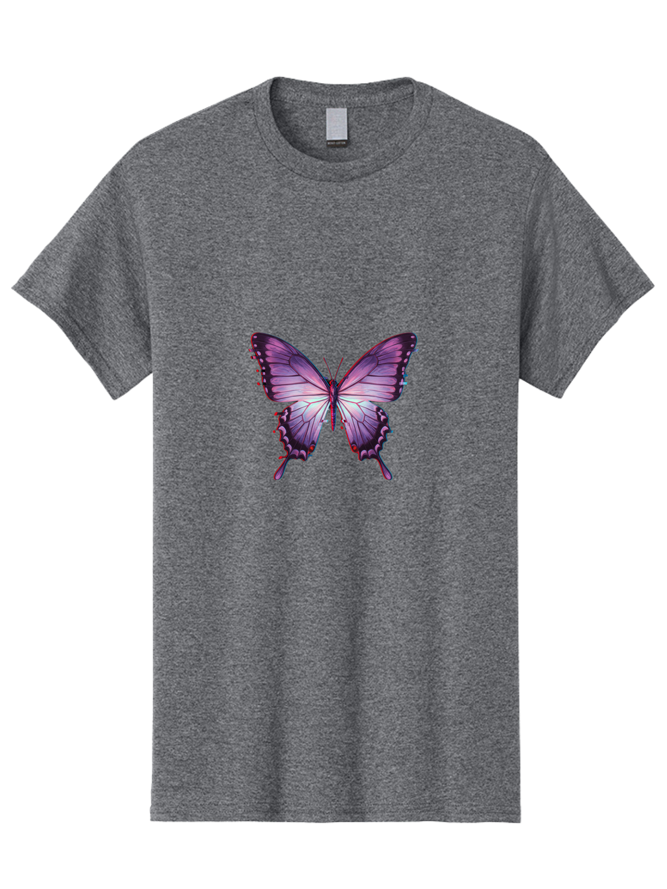 Purple-Butterfly-2 Men'S Graphic Tee, 100% Cotton, Comfortable Casual Summer Wear, Machine Washable, Vintage Camera, Old Camera, Antique Camera, Black Camera, Classic Photography, Photography Equipment, Nostalgic Device, Film Camera, Bai258
