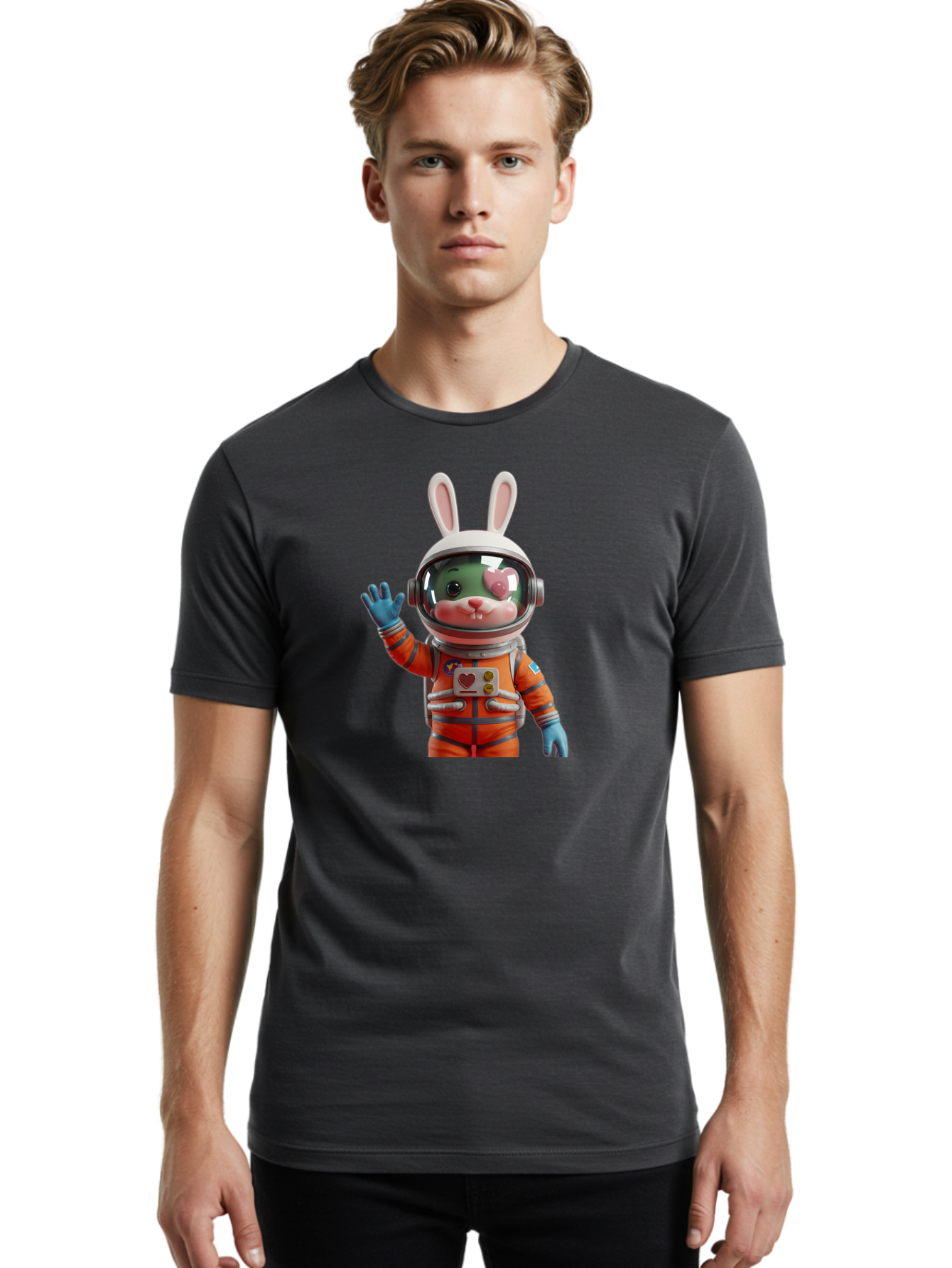 Rabbit-Astronaut-1 Men'S Graphic Tee, 100% Cotton, Comfortable Casual Summer Wear, Machine Washable, Vintage Camera, Old Camera, Antique Camera, Black Camera, Classic Photography, Photography Equipment, Nostalgic Device, Film Camera, Bai268