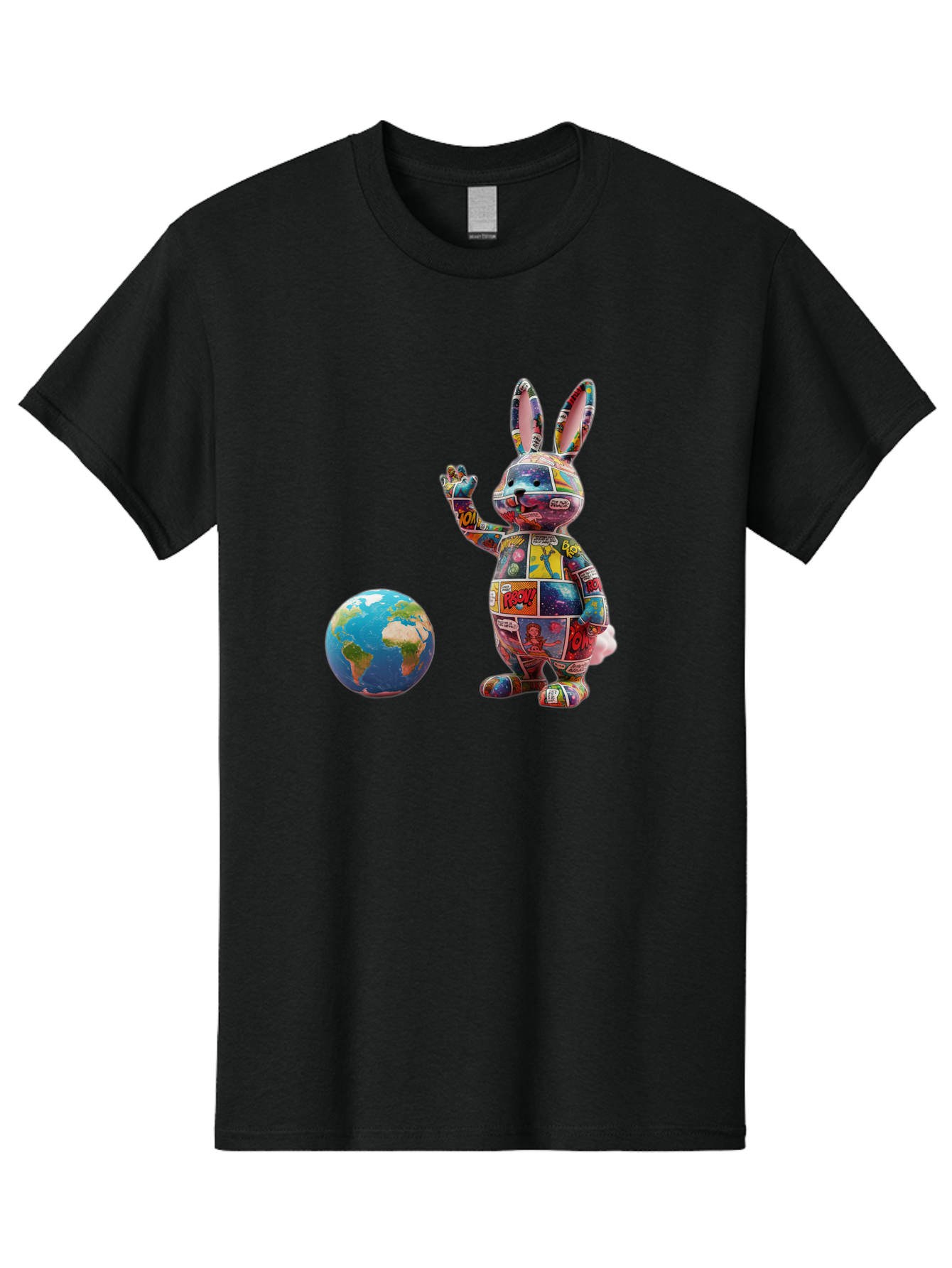 Rabbit Men'S Graphic Tee, 100% Cotton, Comfortable Casual Summer Wear, Machine Washable, Vintage Camera, Old Camera, Antique Camera, Black Camera, Classic Photography, Photography Equipment, Nostalgic Device, Film Camera, Camera Art Bai280