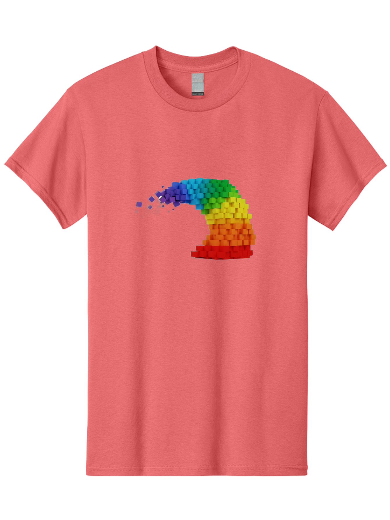 Rainbow-3D-Pixel-Wave Men'S Graphic Tee, 100% Cotton, Comfortable Casual Summer Wear, Machine Washable, Vintage Camera, Old Camera, Antique Camera, Black Camera, Classic Photography, Photography Equipment, Nostalgic Device, Film Camera, Bai283