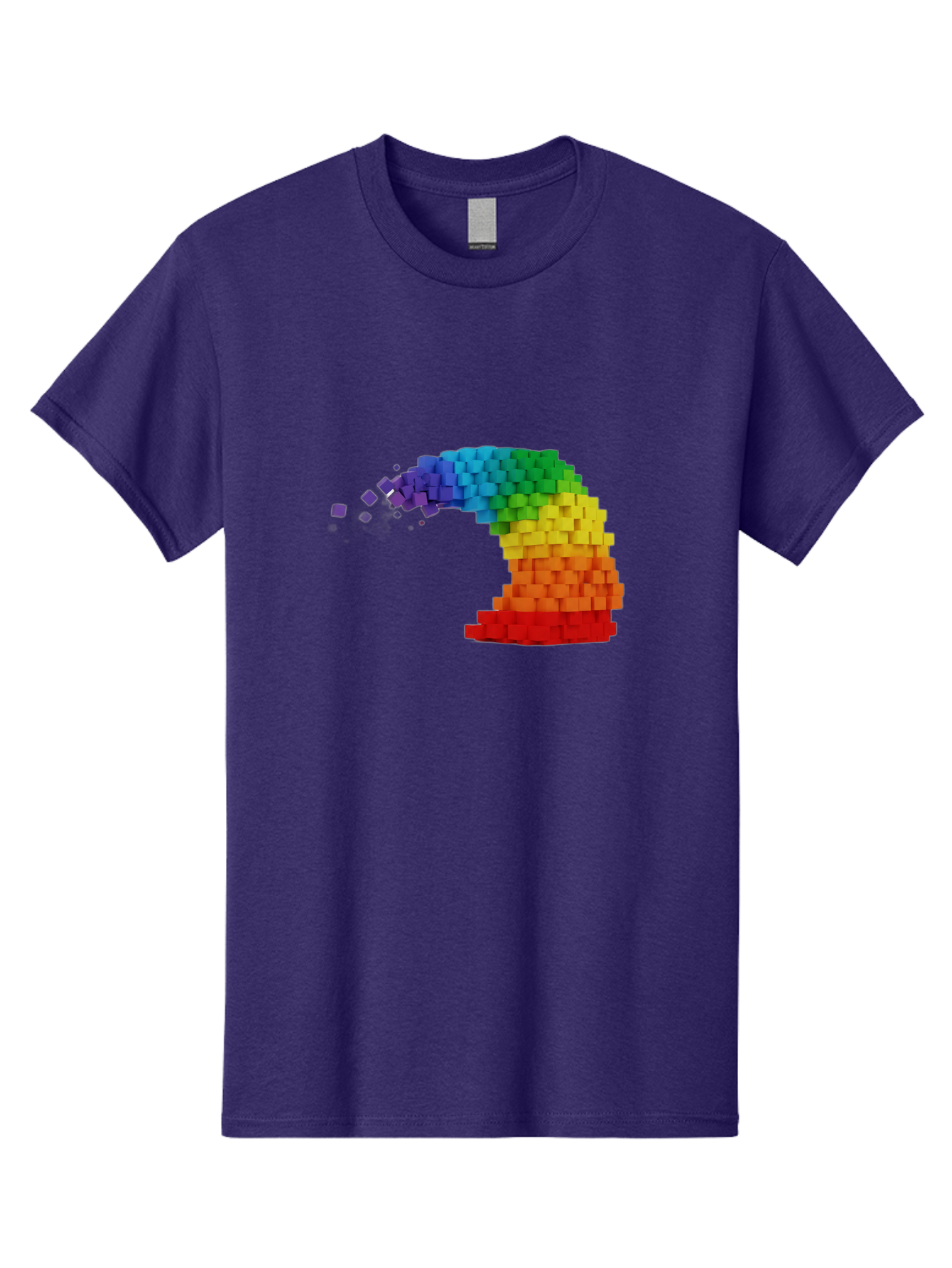 Rainbow-3D-Pixel-Wave Men'S Graphic Tee, 100% Cotton, Comfortable Casual Summer Wear, Machine Washable, Vintage Camera, Old Camera, Antique Camera, Black Camera, Classic Photography, Photography Equipment, Nostalgic Device, Film Camera, Bai283