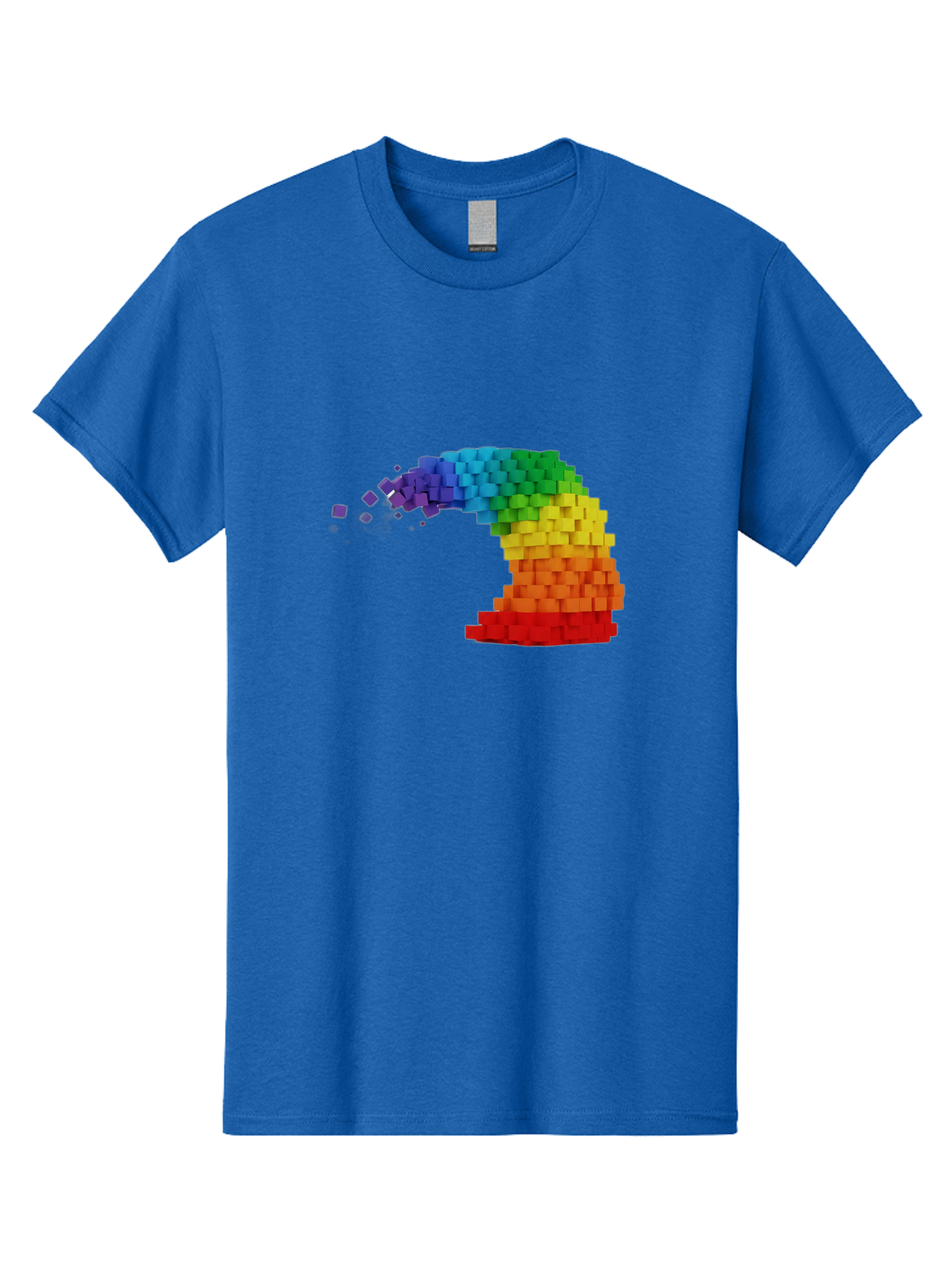 Rainbow-3D-Pixel-Wave Men'S Graphic Tee, 100% Cotton, Comfortable Casual Summer Wear, Machine Washable, Vintage Camera, Old Camera, Antique Camera, Black Camera, Classic Photography, Photography Equipment, Nostalgic Device, Film Camera, Bai283