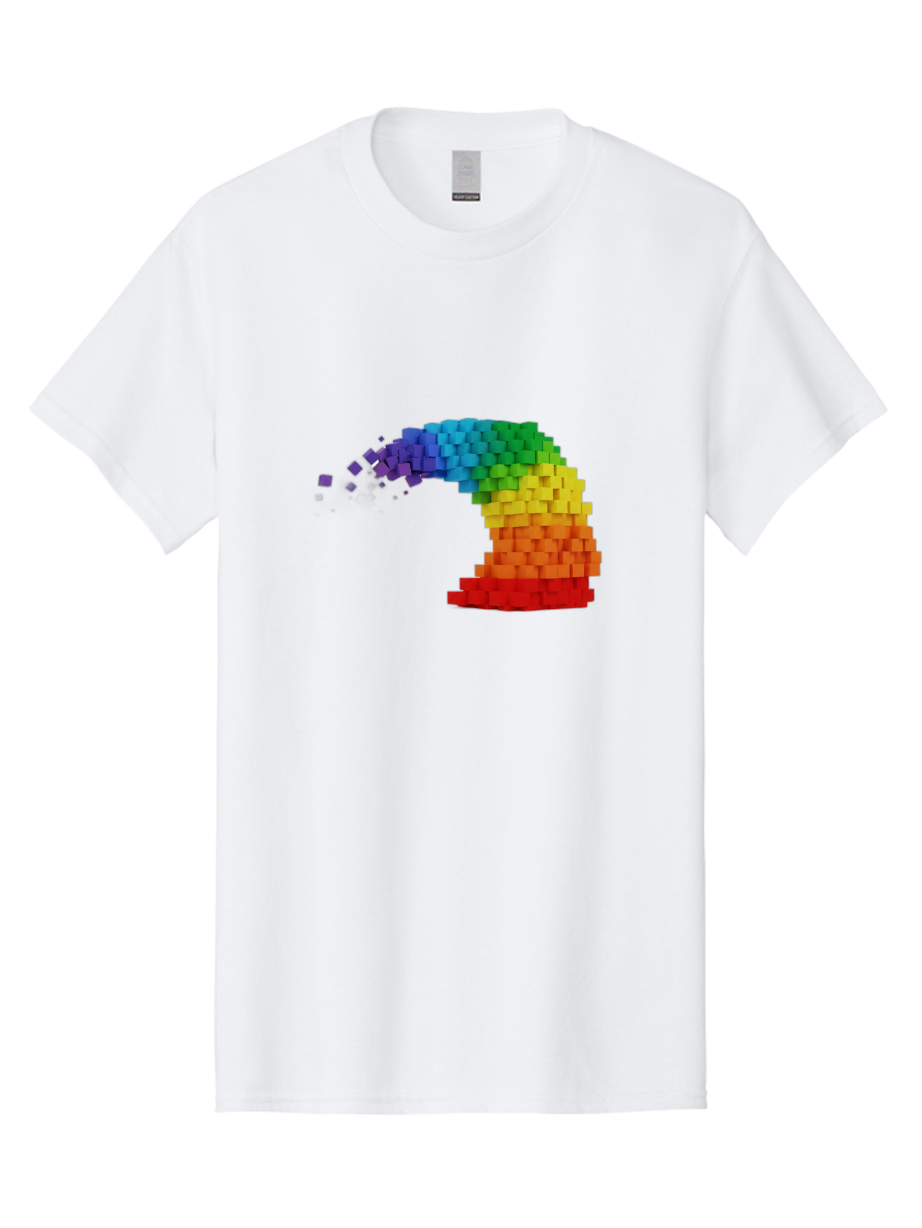 Rainbow-3D-Pixel-Wave Men'S Graphic Tee, 100% Cotton, Comfortable Casual Summer Wear, Machine Washable, Vintage Camera, Old Camera, Antique Camera, Black Camera, Classic Photography, Photography Equipment, Nostalgic Device, Film Camera, Bai283