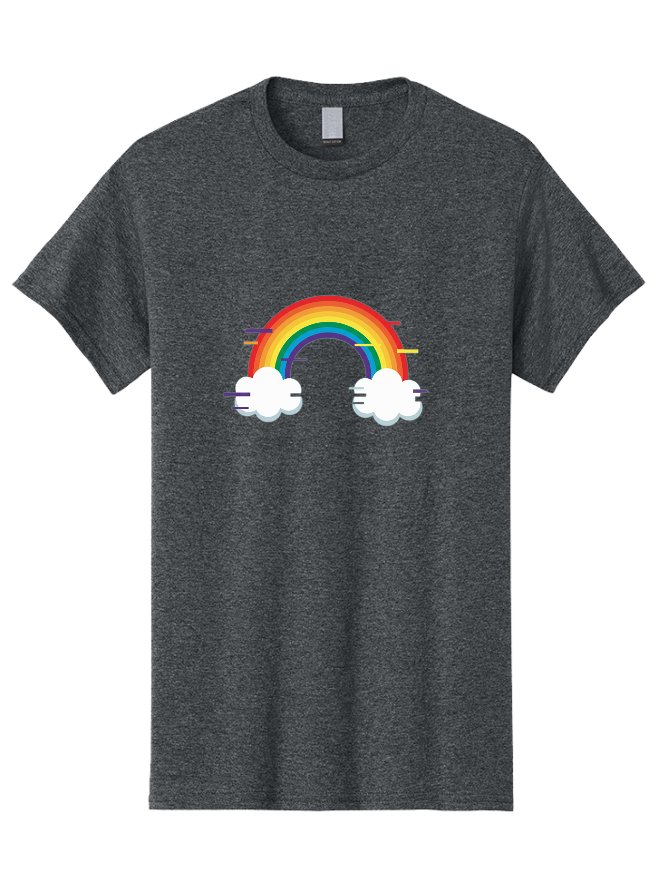 Rainbow-And-Clouds Men'S Graphic Tee, 100% Cotton, Comfortable Casual Summer Wear, Machine Washable, Vintage Camera, Old Camera, Antique Camera, Black Camera, Classic Photography, Photography Equipment, Nostalgic Device, Film Camera, Bai284
