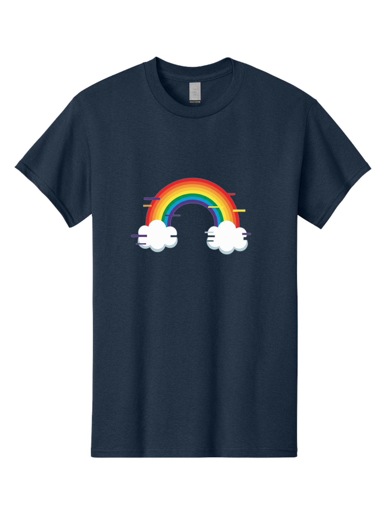 Rainbow-And-Clouds Men'S Graphic Tee, 100% Cotton, Comfortable Casual Summer Wear, Machine Washable, Vintage Camera, Old Camera, Antique Camera, Black Camera, Classic Photography, Photography Equipment, Nostalgic Device, Film Camera, Bai284