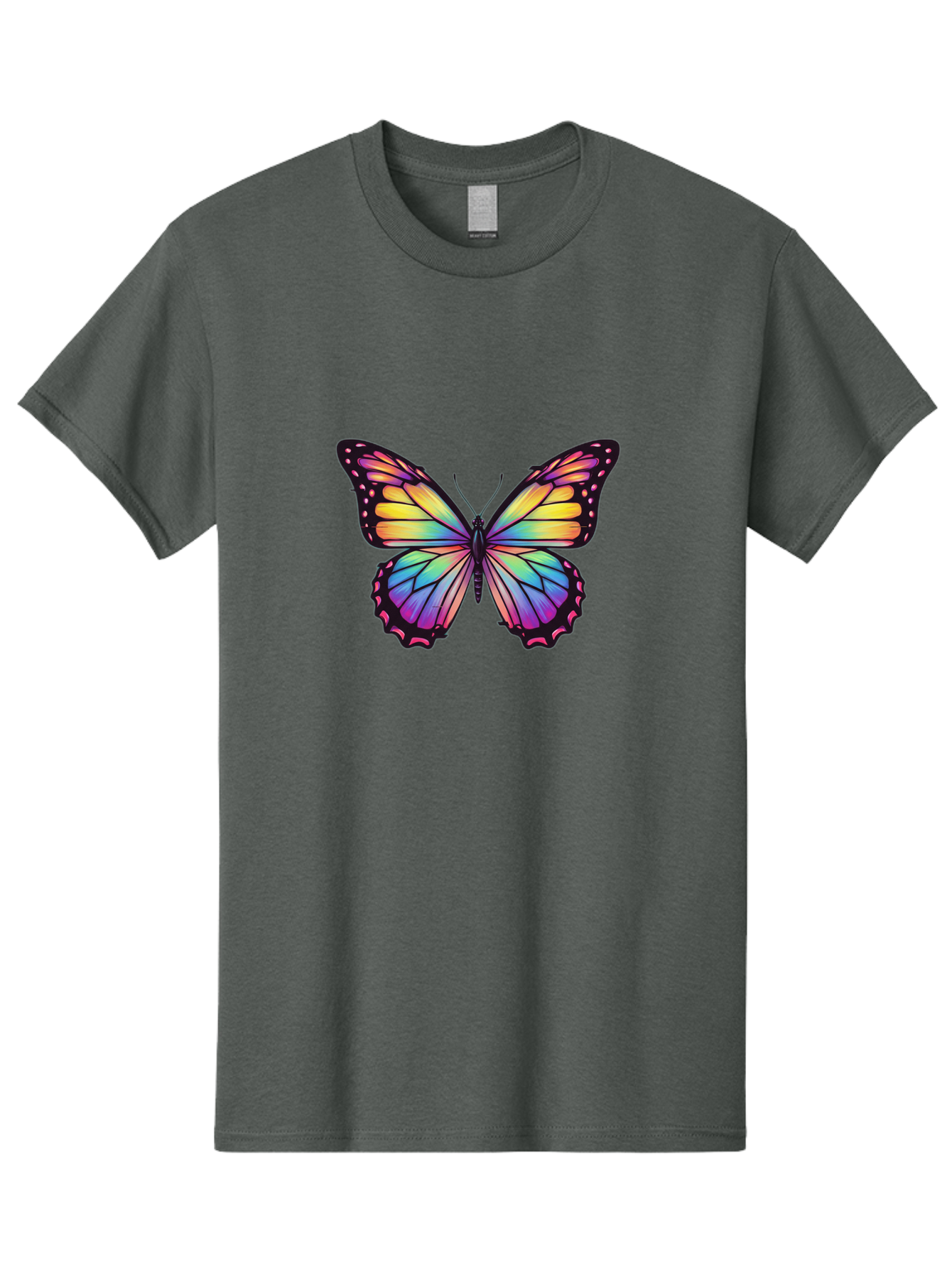 Rainbow-Butterfly-1 Men'S Graphic Tee, 100% Cotton, Comfortable Casual Summer Wear, Machine Washable, Vintage Camera, Old Camera, Antique Camera, Black Camera, Classic Photography, Photography Equipment, Nostalgic Device, Film Camera, Bai286
