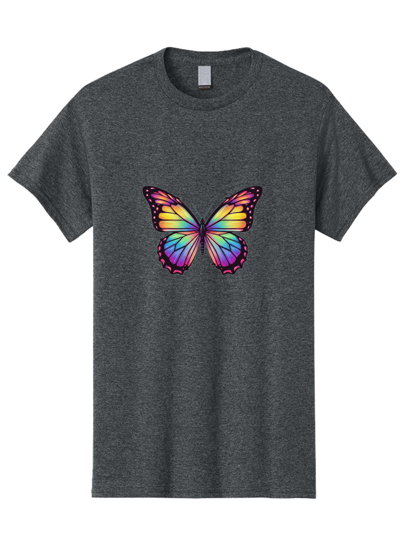 Rainbow-Butterfly-1 Men'S Graphic Tee, 100% Cotton, Comfortable Casual Summer Wear, Machine Washable, Vintage Camera, Old Camera, Antique Camera, Black Camera, Classic Photography, Photography Equipment, Nostalgic Device, Film Camera, Bai286
