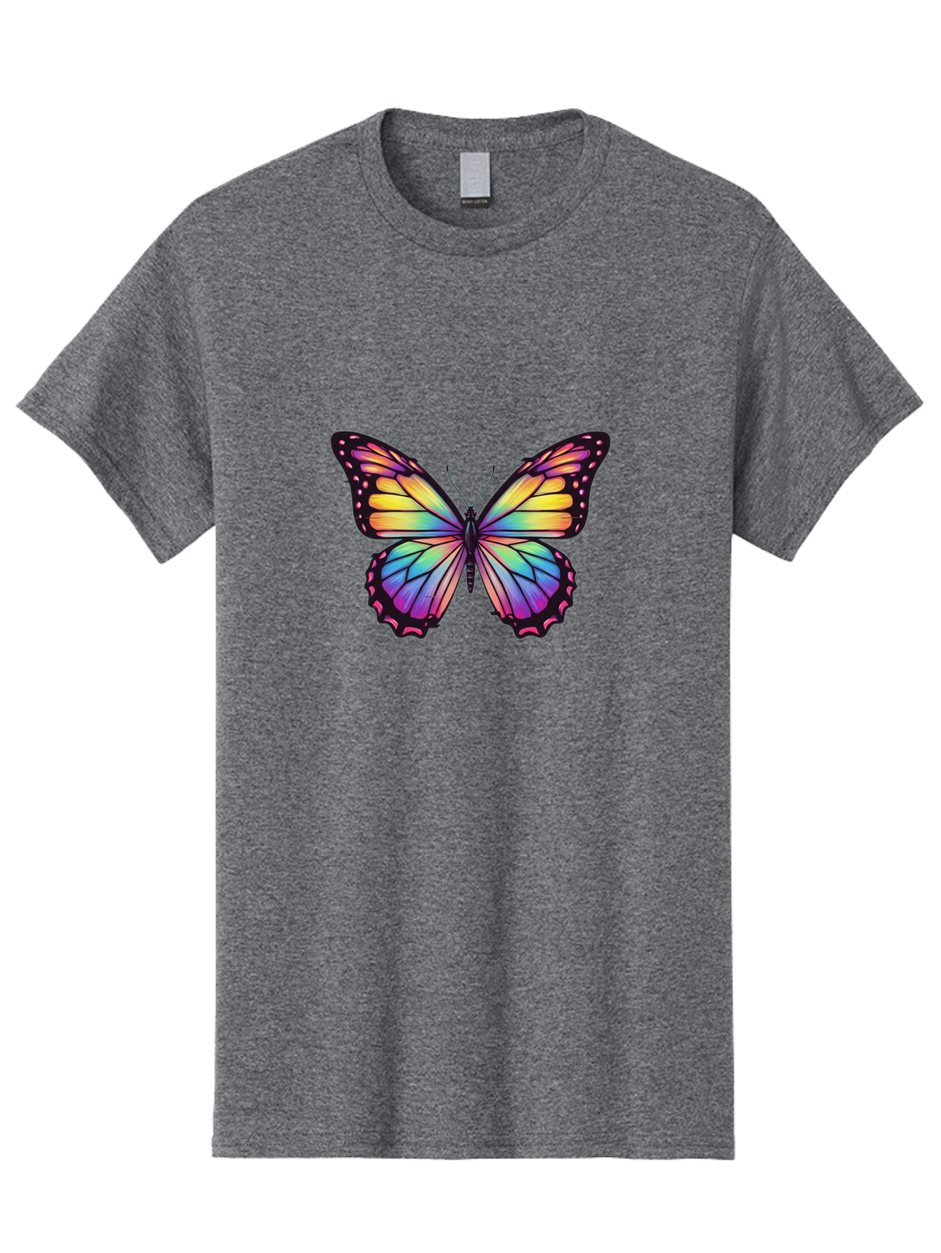 Rainbow-Butterfly-1 Men'S Graphic Tee, 100% Cotton, Comfortable Casual Summer Wear, Machine Washable, Vintage Camera, Old Camera, Antique Camera, Black Camera, Classic Photography, Photography Equipment, Nostalgic Device, Film Camera, Bai286