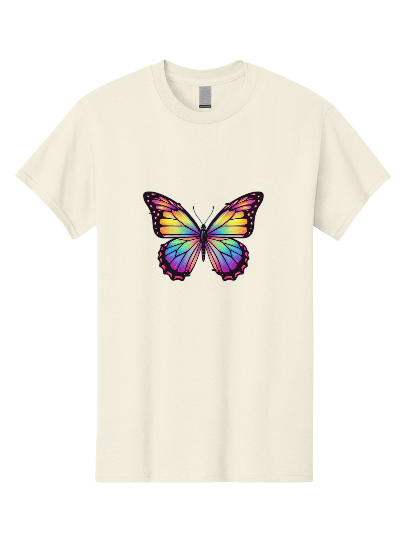 Rainbow-Butterfly-1 Men'S Graphic Tee, 100% Cotton, Comfortable Casual Summer Wear, Machine Washable, Vintage Camera, Old Camera, Antique Camera, Black Camera, Classic Photography, Photography Equipment, Nostalgic Device, Film Camera, Bai286