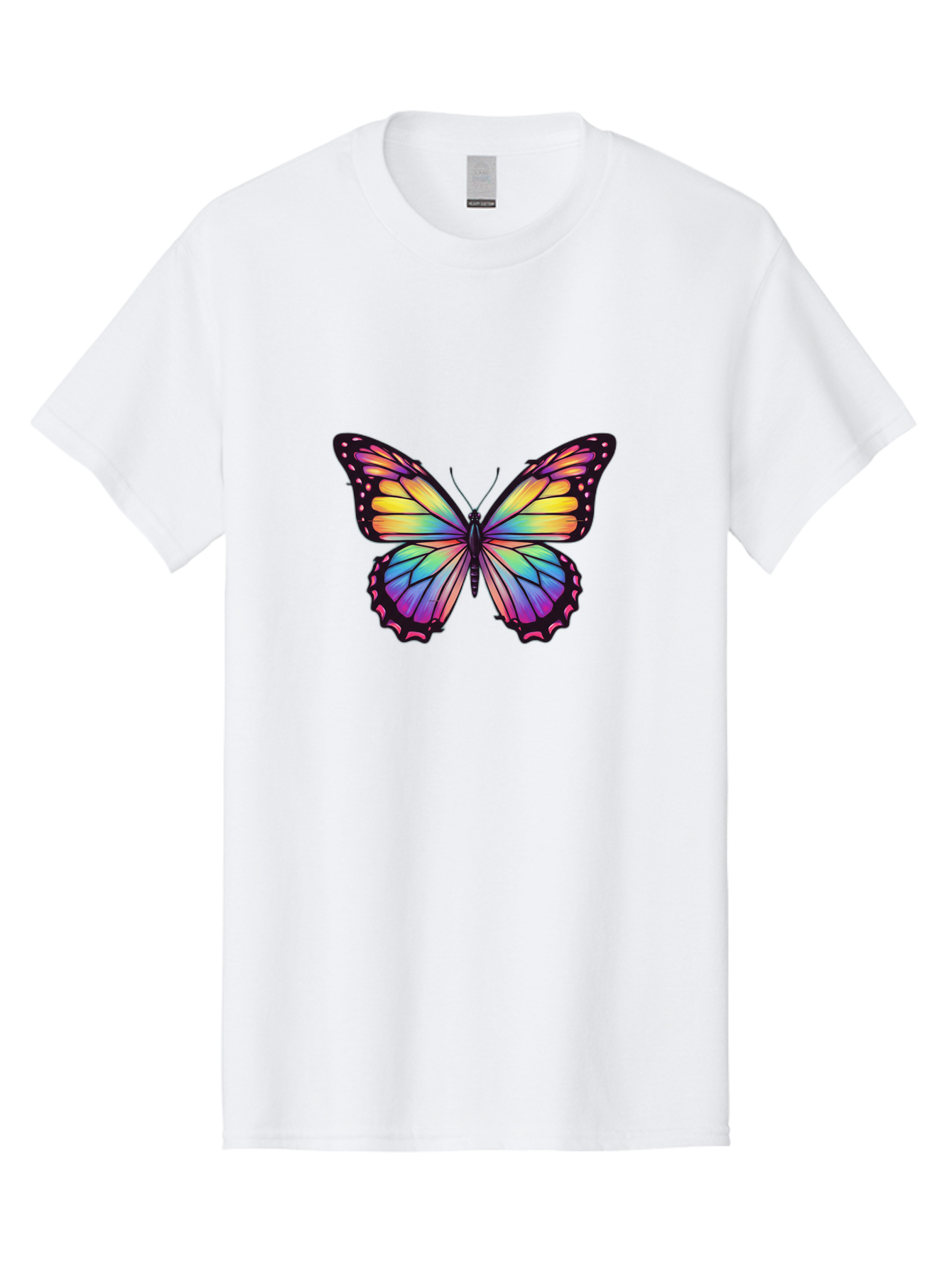 Rainbow-Butterfly-1 Men'S Graphic Tee, 100% Cotton, Comfortable Casual Summer Wear, Machine Washable, Vintage Camera, Old Camera, Antique Camera, Black Camera, Classic Photography, Photography Equipment, Nostalgic Device, Film Camera, Bai286