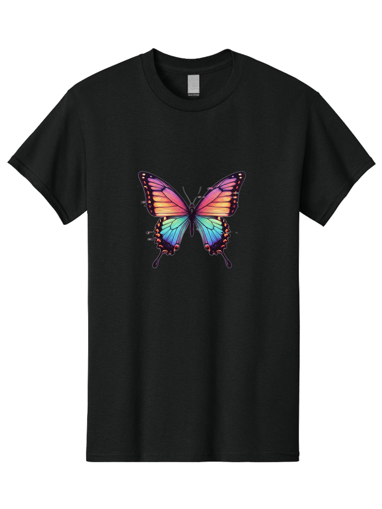 Rainbow-Butterfly Men'S Graphic Tee, 100% Cotton, Comfortable Casual Summer Wear, Machine Washable, Vintage Camera, Old Camera, Antique Camera, Black Camera, Classic Photography, Photography Equipment, Nostalgic Device, Film Camera, Camera Art Bai287