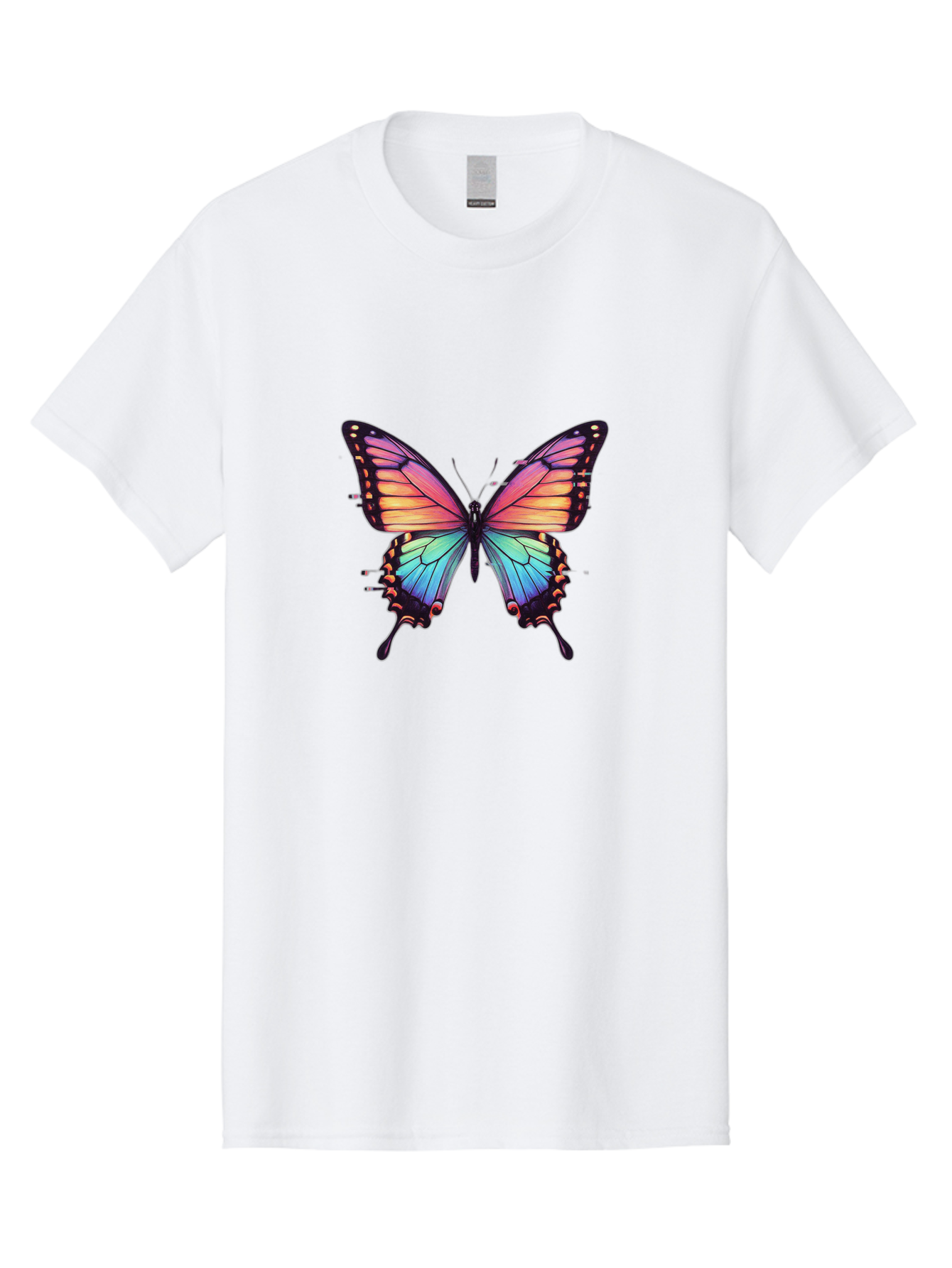 Rainbow-Butterfly Men'S Graphic Tee, 100% Cotton, Comfortable Casual Summer Wear, Machine Washable, Vintage Camera, Old Camera, Antique Camera, Black Camera, Classic Photography, Photography Equipment, Nostalgic Device, Film Camera, Camera Art Bai287