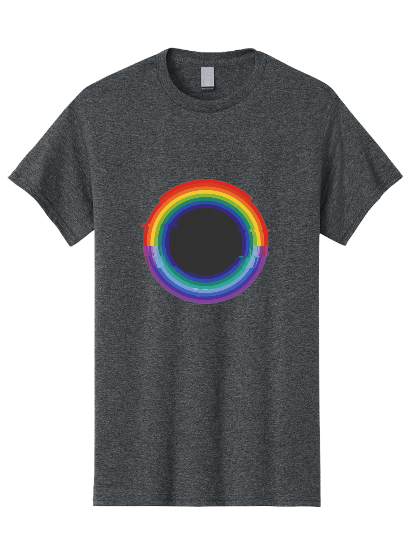 Rainbow-Circle-1 Men'S Graphic Tee, 100% Cotton, Comfortable Casual Summer Wear, Machine Washable, Vintage Camera, Old Camera, Antique Camera, Black Camera, Classic Photography, Photography Equipment, Nostalgic Device, Film Camera, Camera Art Bai288