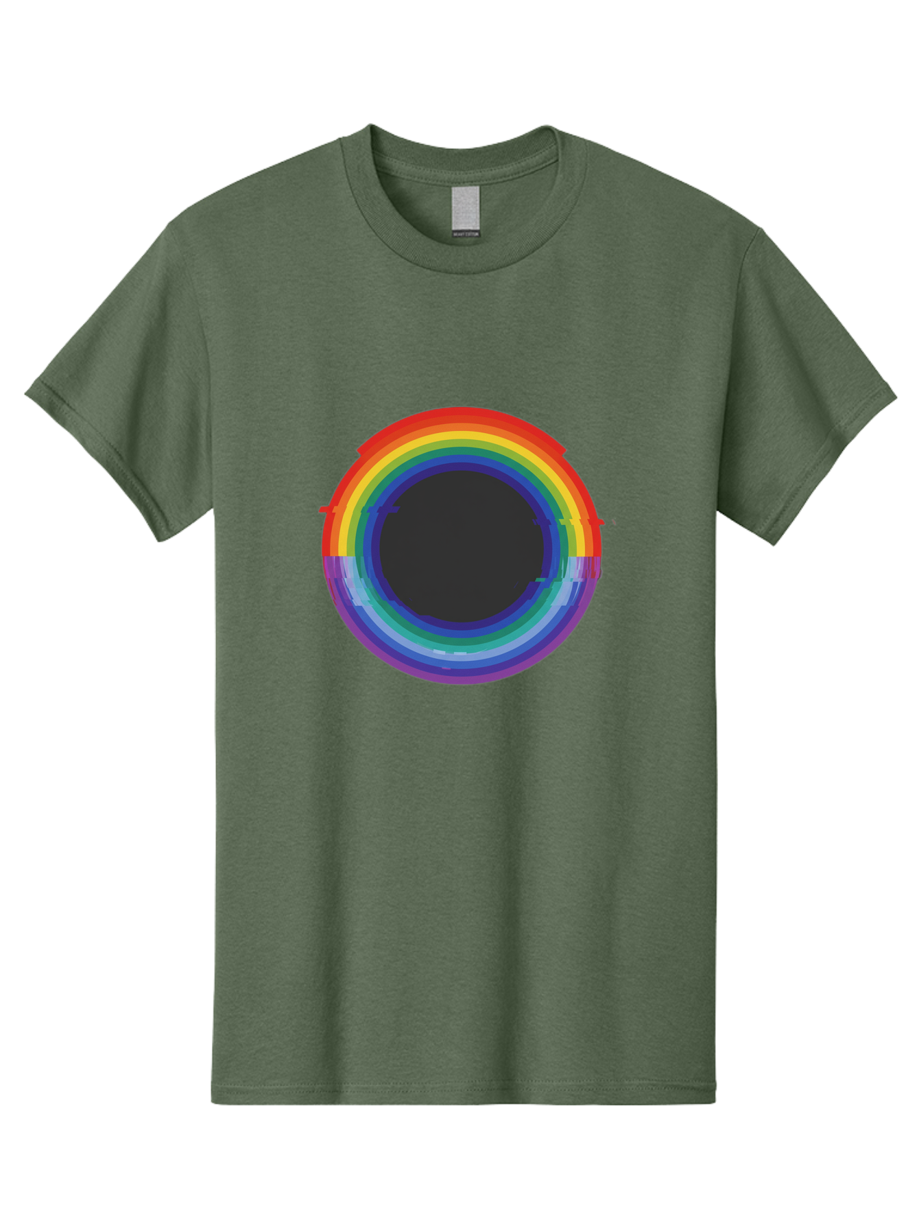 Rainbow-Circle-1 Men'S Graphic Tee, 100% Cotton, Comfortable Casual Summer Wear, Machine Washable, Vintage Camera, Old Camera, Antique Camera, Black Camera, Classic Photography, Photography Equipment, Nostalgic Device, Film Camera, Camera Art Bai288