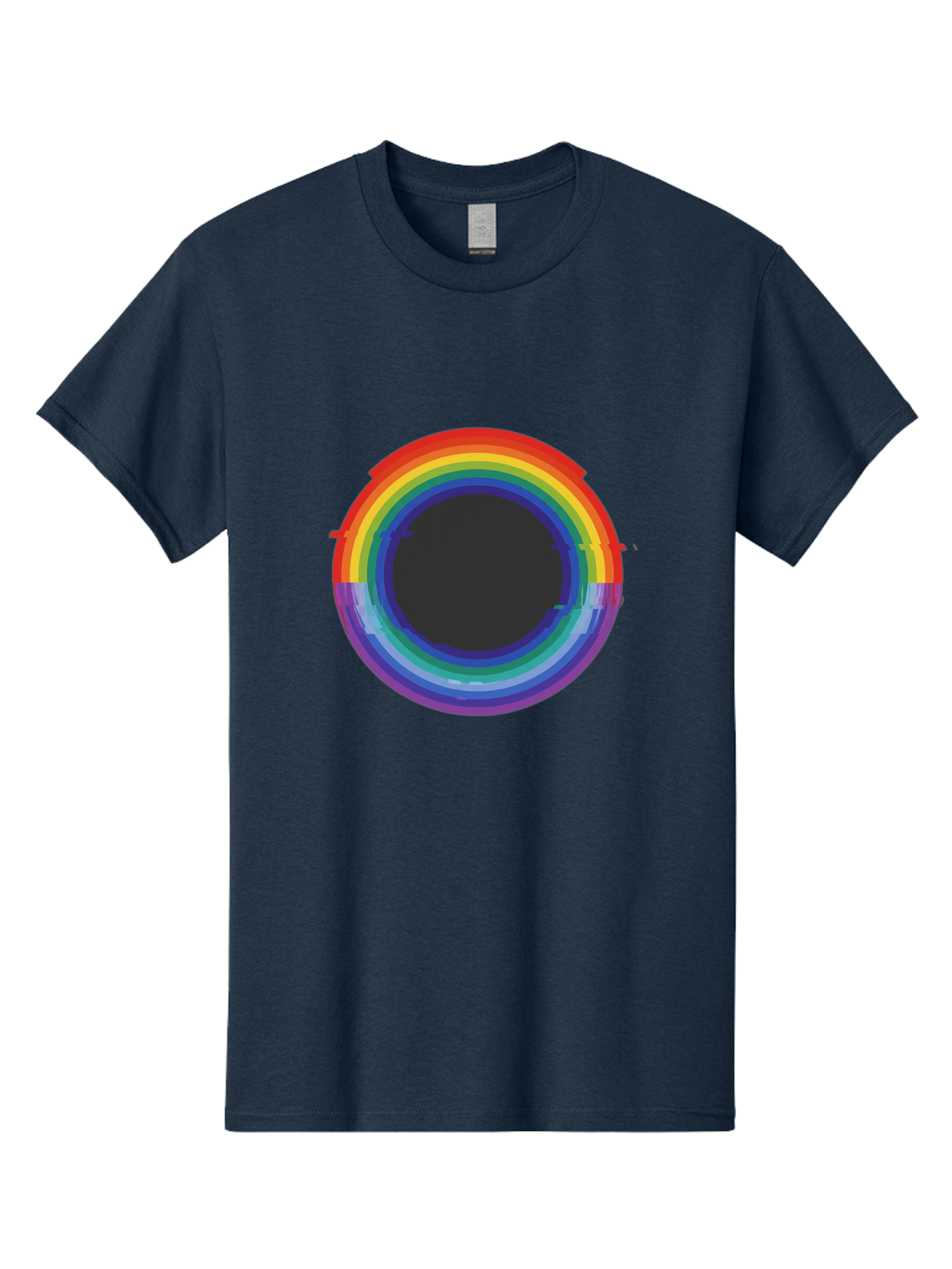 Rainbow-Circle-1 Men'S Graphic Tee, 100% Cotton, Comfortable Casual Summer Wear, Machine Washable, Vintage Camera, Old Camera, Antique Camera, Black Camera, Classic Photography, Photography Equipment, Nostalgic Device, Film Camera, Camera Art Bai288