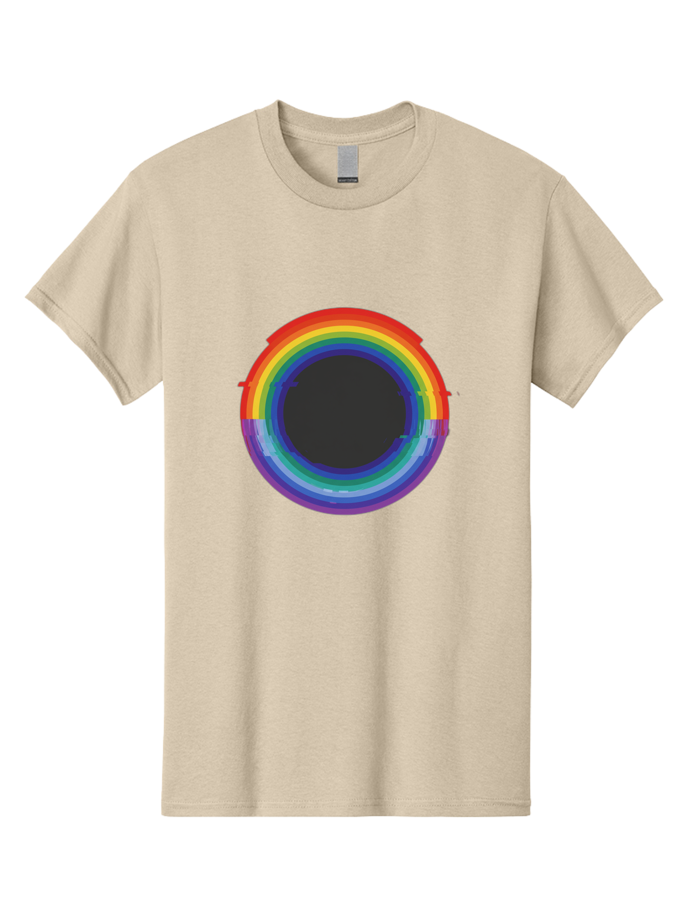 Rainbow-Circle-1 Men'S Graphic Tee, 100% Cotton, Comfortable Casual Summer Wear, Machine Washable, Vintage Camera, Old Camera, Antique Camera, Black Camera, Classic Photography, Photography Equipment, Nostalgic Device, Film Camera, Camera Art Bai288