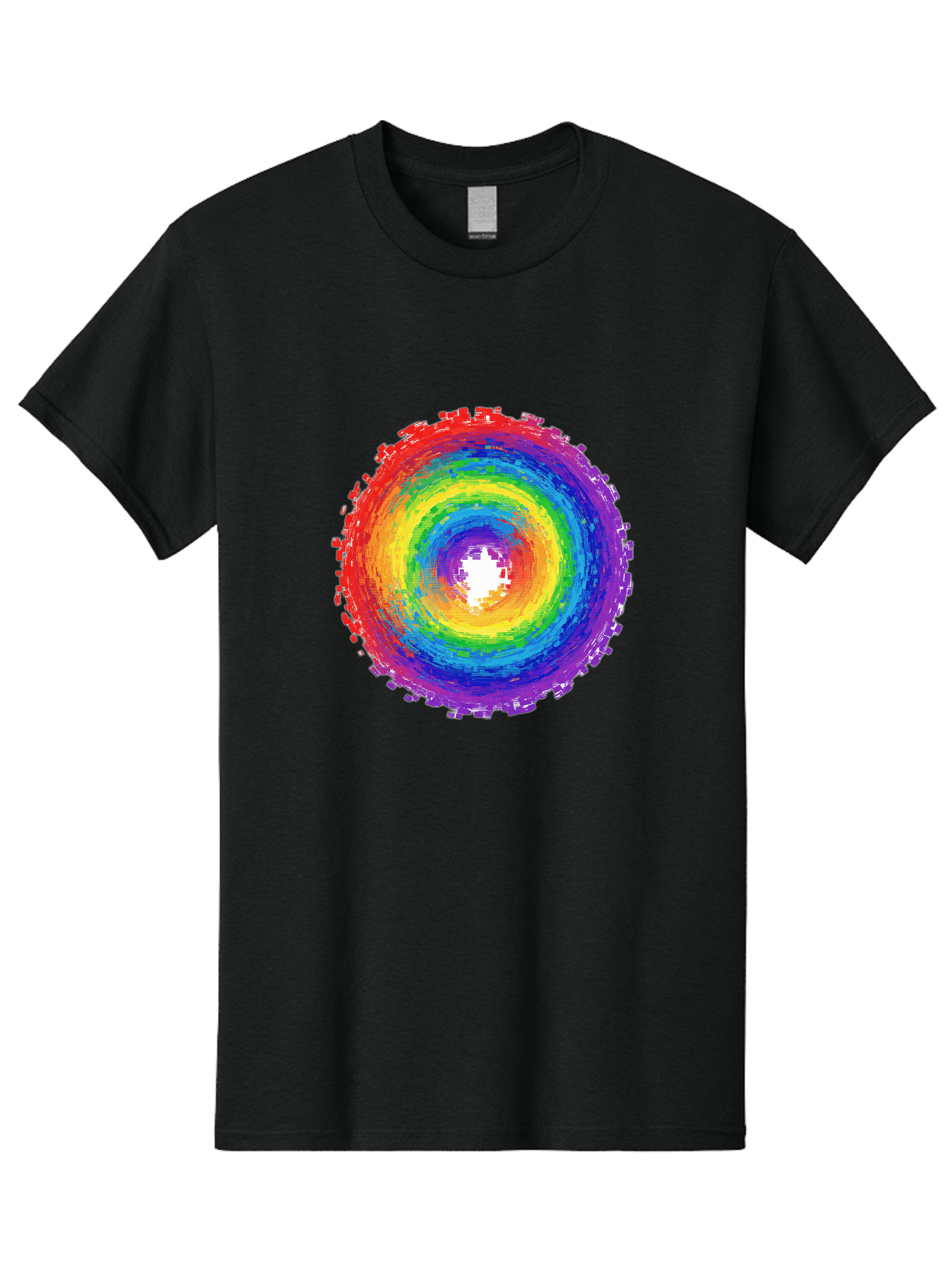 Rainbow-Circle-3 Men'S Graphic Tee, 100% Cotton, Comfortable Casual Summer Wear, Machine Washable, Vintage Camera, Old Camera, Antique Camera, Black Camera, Classic Photography, Photography Equipment, Nostalgic Device, Film Camera, Camera Art Bai290