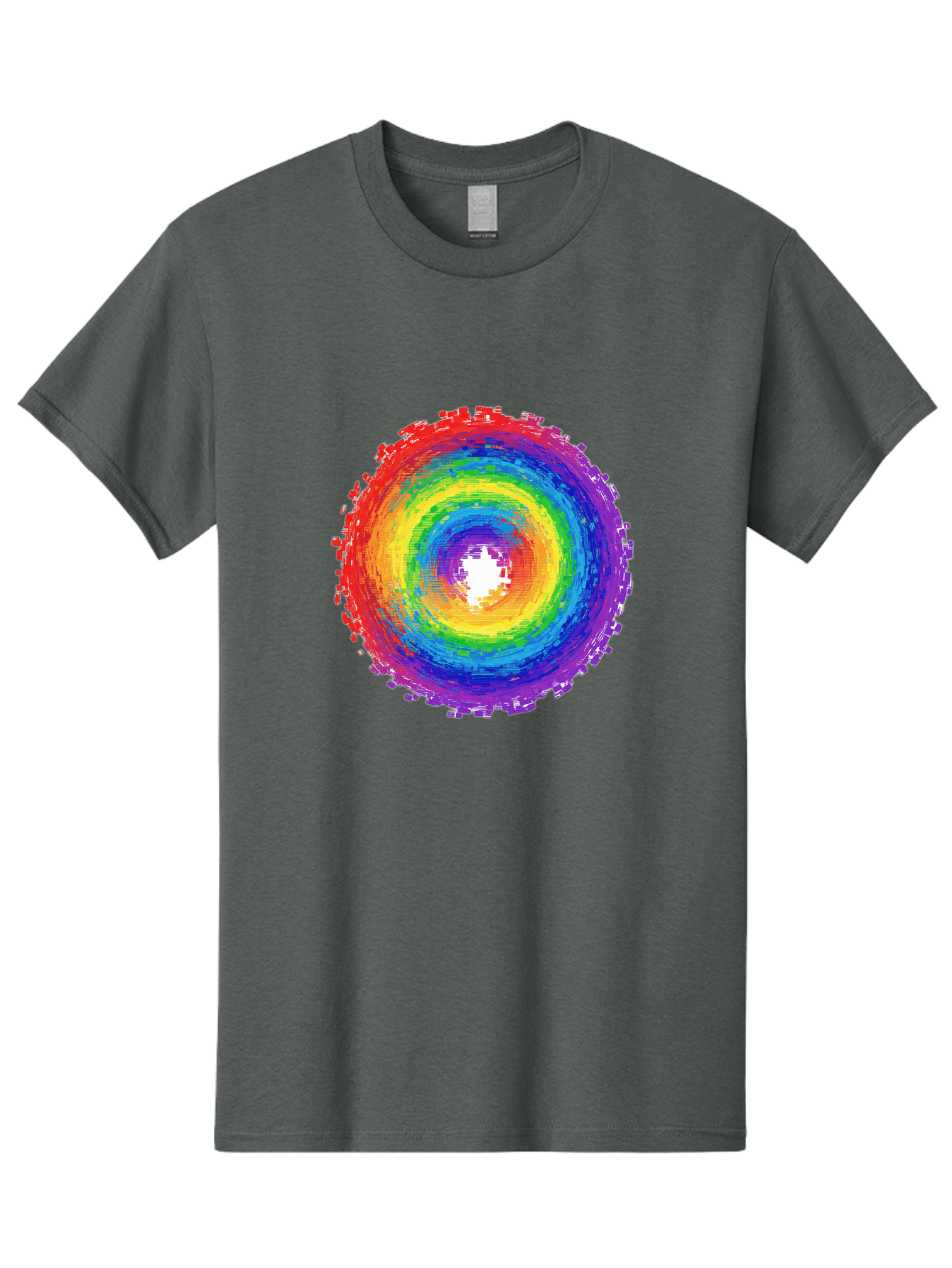 Rainbow-Circle-3 Men'S Graphic Tee, 100% Cotton, Comfortable Casual Summer Wear, Machine Washable, Vintage Camera, Old Camera, Antique Camera, Black Camera, Classic Photography, Photography Equipment, Nostalgic Device, Film Camera, Camera Art Bai290