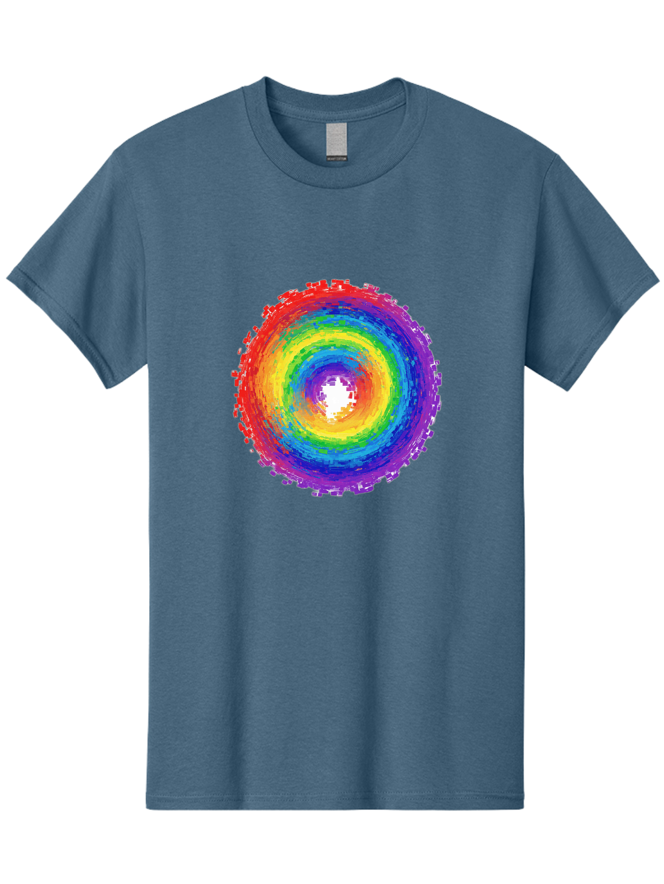 Rainbow-Circle-3 Men'S Graphic Tee, 100% Cotton, Comfortable Casual Summer Wear, Machine Washable, Vintage Camera, Old Camera, Antique Camera, Black Camera, Classic Photography, Photography Equipment, Nostalgic Device, Film Camera, Camera Art Bai290