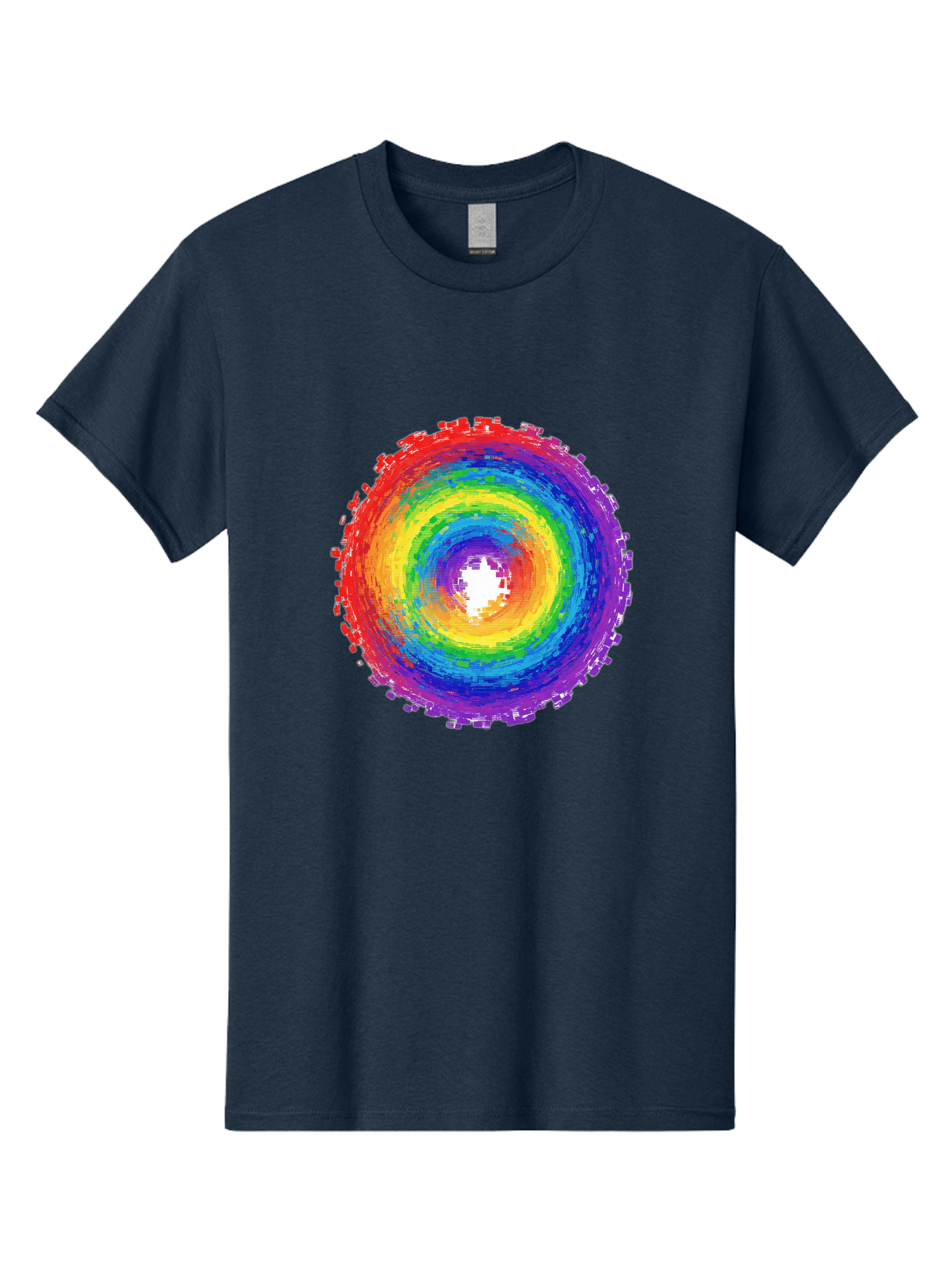 Rainbow-Circle-3 Men'S Graphic Tee, 100% Cotton, Comfortable Casual Summer Wear, Machine Washable, Vintage Camera, Old Camera, Antique Camera, Black Camera, Classic Photography, Photography Equipment, Nostalgic Device, Film Camera, Camera Art Bai290