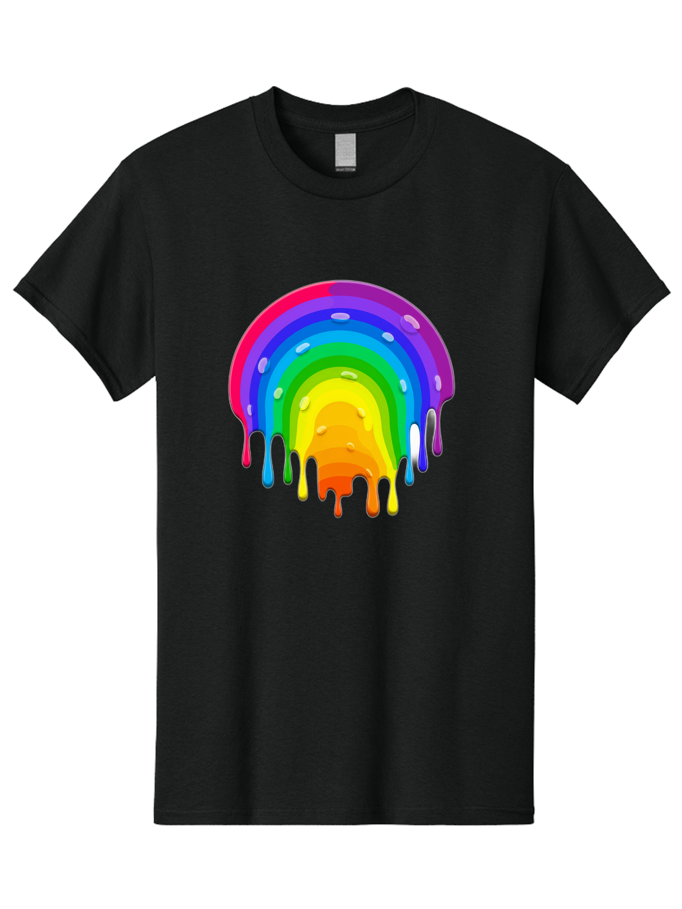 Rainbow-Dripping Men'S Graphic Tee, 100% Cotton, Comfortable Casual Summer Wear, Machine Washable, Vintage Camera, Old Camera, Antique Camera, Black Camera, Classic Photography, Photography Equipment, Nostalgic Device, Film Camera, Camera Art Bai292