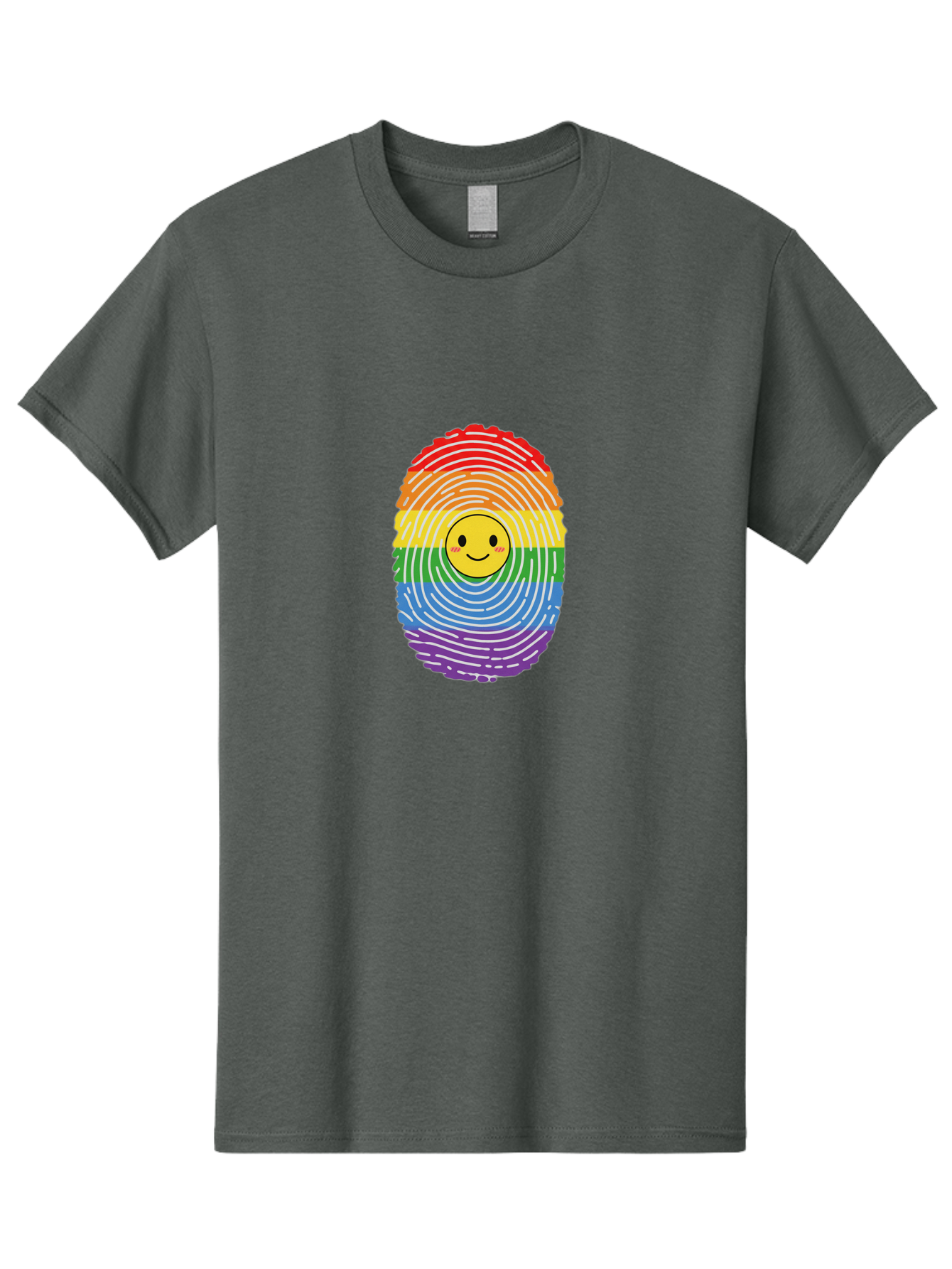 Rainbow-Fingerprint-Smiley Men'S Graphic Tee, 100% Cotton, Comfortable Casual Summer Wear, Machine Washable, Vintage Camera, Old Camera, Antique Camera, Black Camera, Classic Photography, Photography Equipment, Nostalgic Device, Film Camera, Bai293