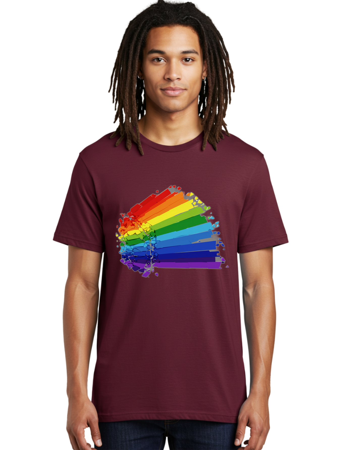 Rainbow-Paint-Splash Men'S Graphic Tee, 100% Cotton, Comfortable Casual Summer Wear, Machine Washable, Vintage Camera, Old Camera, Antique Camera, Black Camera, Classic Photography, Photography Equipment, Nostalgic Device, Film Camera, Bai294