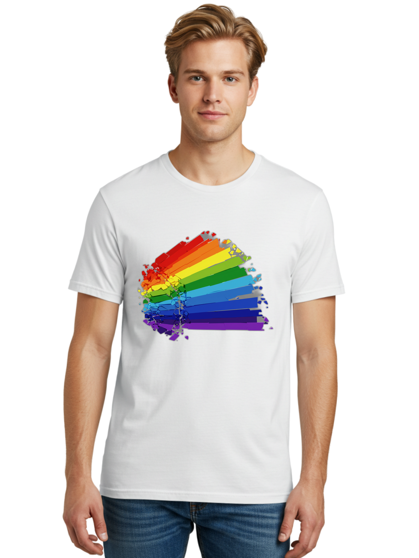 Rainbow-Paint-Splash Men'S Graphic Tee, 100% Cotton, Comfortable Casual Summer Wear, Machine Washable, Vintage Camera, Old Camera, Antique Camera, Black Camera, Classic Photography, Photography Equipment, Nostalgic Device, Film Camera, Bai294