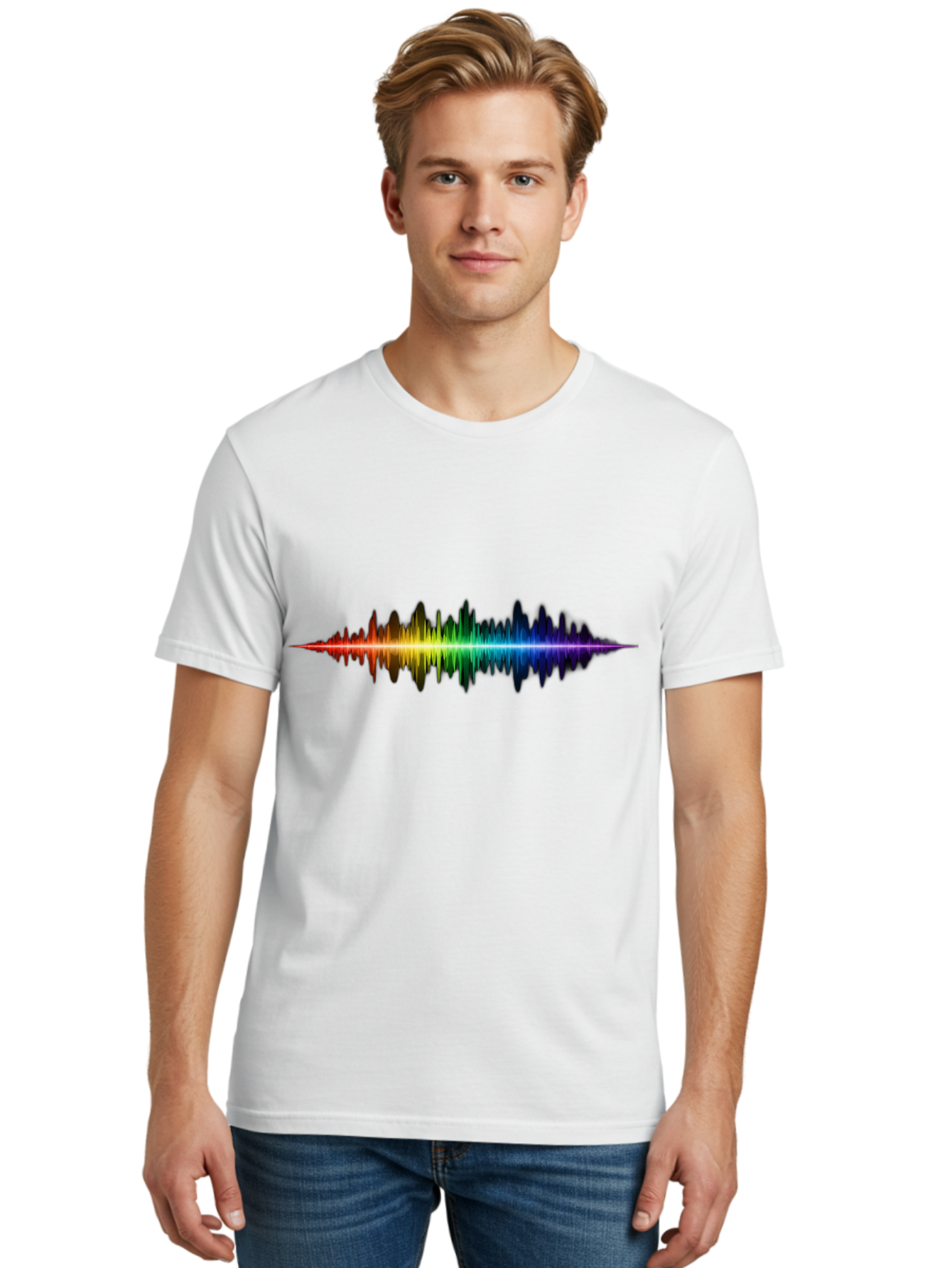 Rainbow-Sound-Wave Men'S Graphic Tee, 100% Cotton, Comfortable Casual Summer Wear, Machine Washable, Vintage Camera, Old Camera, Antique Camera, Black Camera, Classic Photography, Photography Equipment, Nostalgic Device, Film Camera, Bai295