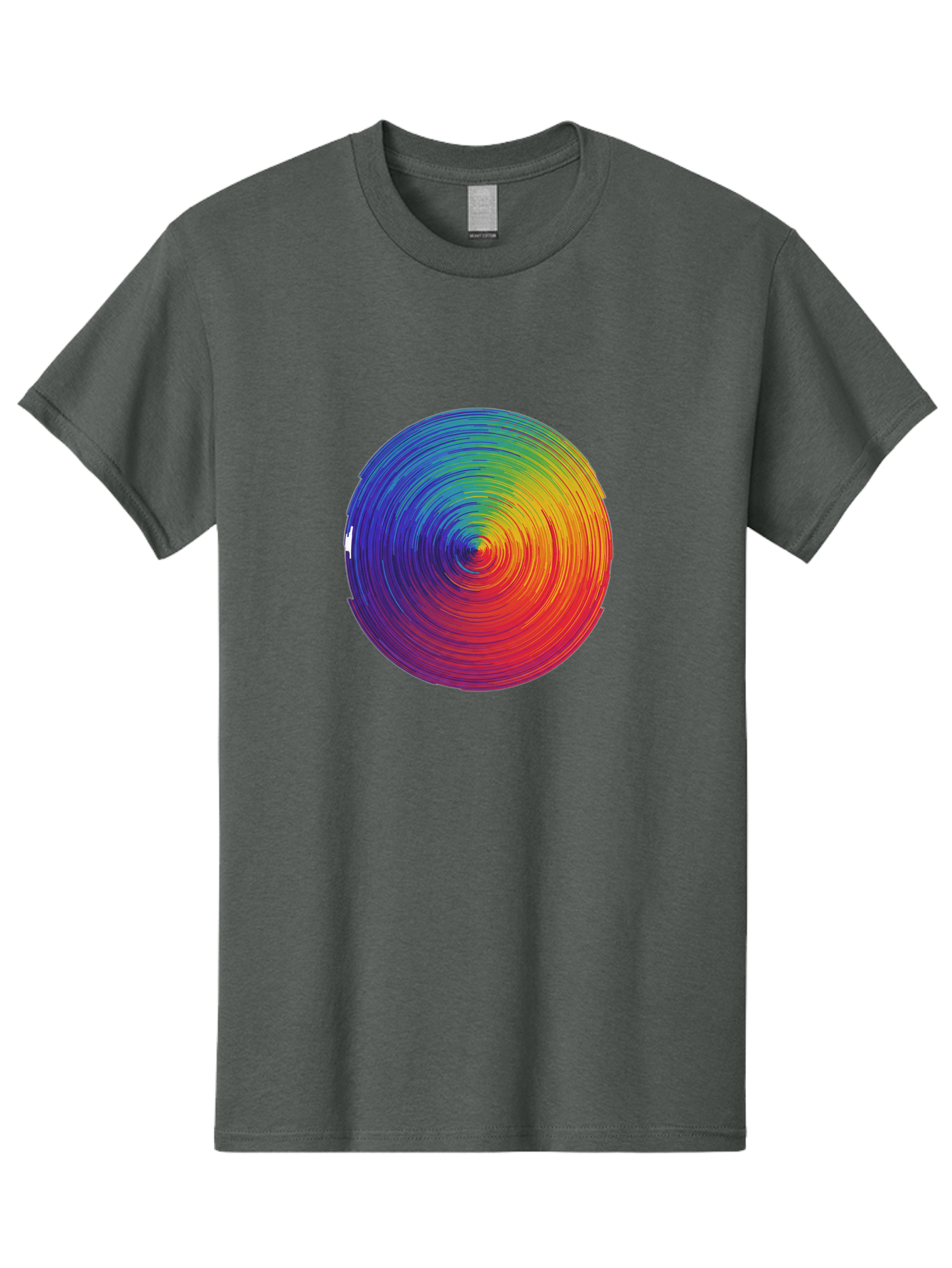 Rainbow-Spiral-Circle Men'S Graphic Tee, 100% Cotton, Comfortable Casual Summer Wear, Machine Washable, Vintage Camera, Old Camera, Antique Camera, Black Camera, Classic Photography, Photography Equipment, Nostalgic Device, Film Camera, Bai296