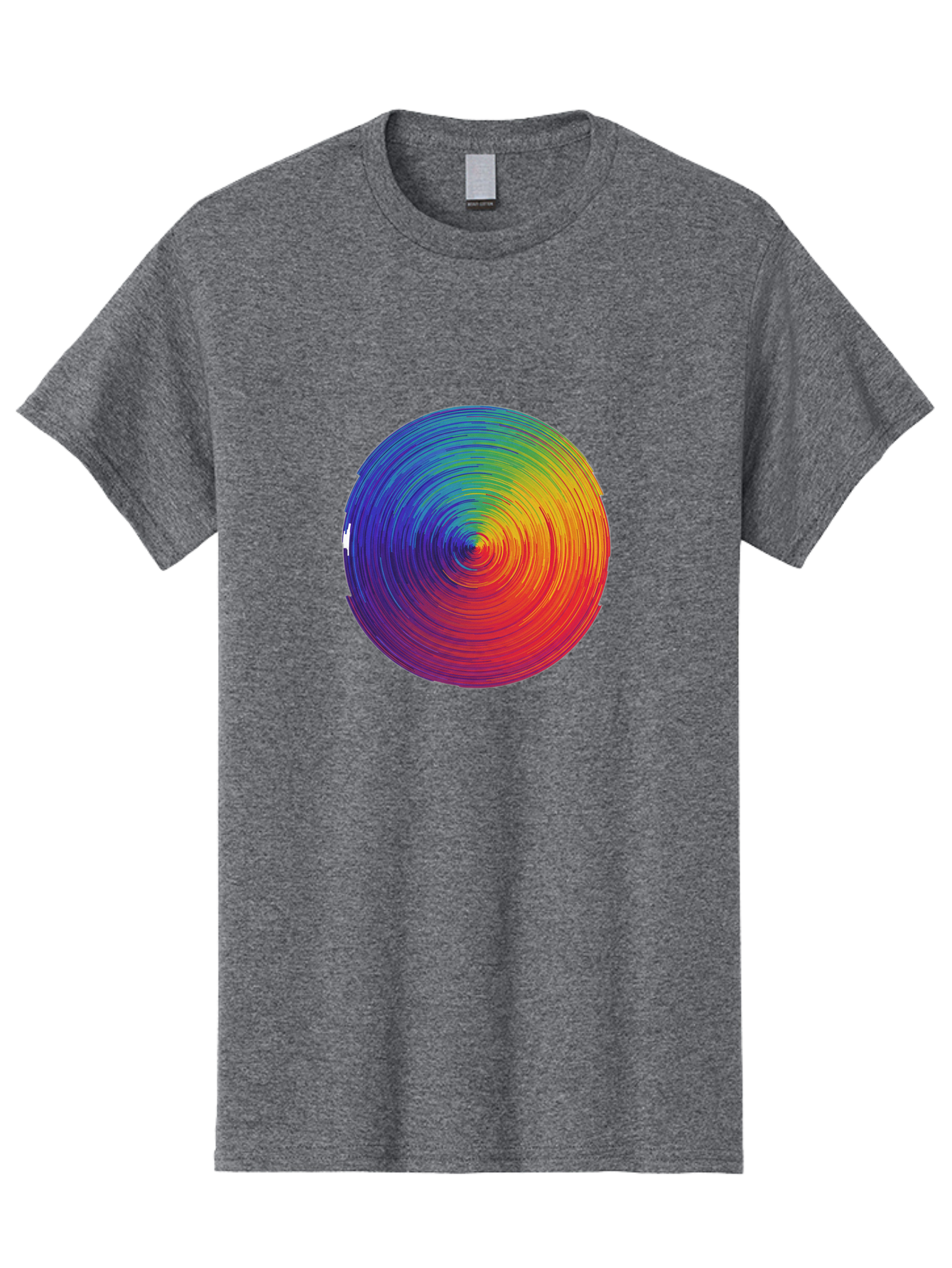 Rainbow-Spiral-Circle Men'S Graphic Tee, 100% Cotton, Comfortable Casual Summer Wear, Machine Washable, Vintage Camera, Old Camera, Antique Camera, Black Camera, Classic Photography, Photography Equipment, Nostalgic Device, Film Camera, Bai296
