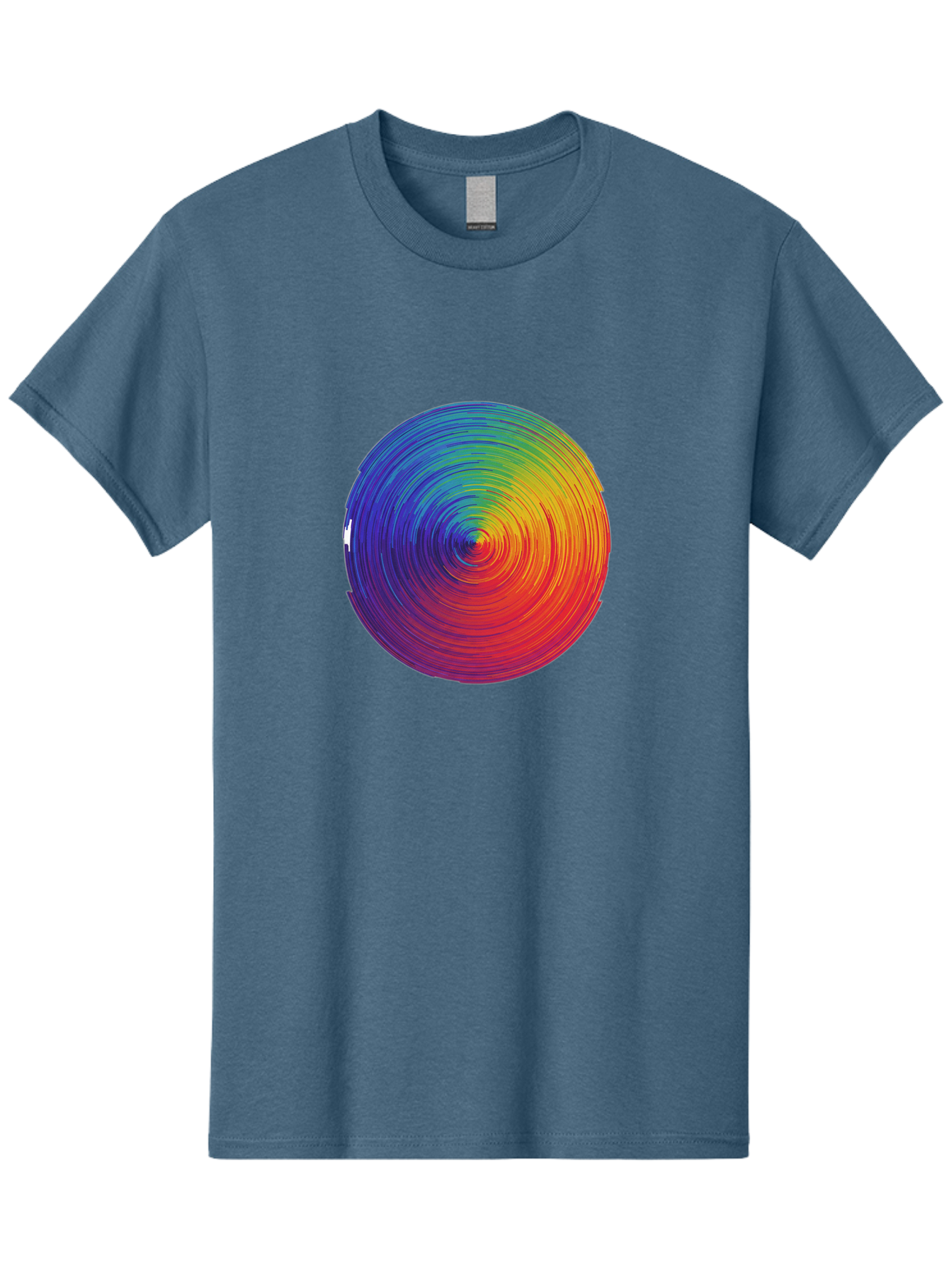 Rainbow-Spiral-Circle Men'S Graphic Tee, 100% Cotton, Comfortable Casual Summer Wear, Machine Washable, Vintage Camera, Old Camera, Antique Camera, Black Camera, Classic Photography, Photography Equipment, Nostalgic Device, Film Camera, Bai296