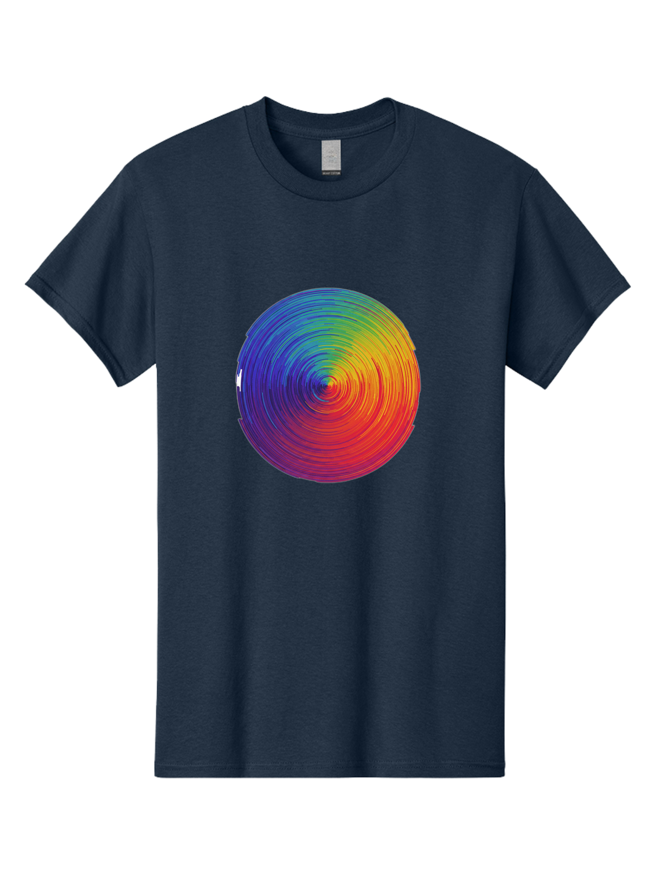 Rainbow-Spiral-Circle Men'S Graphic Tee, 100% Cotton, Comfortable Casual Summer Wear, Machine Washable, Vintage Camera, Old Camera, Antique Camera, Black Camera, Classic Photography, Photography Equipment, Nostalgic Device, Film Camera, Bai296