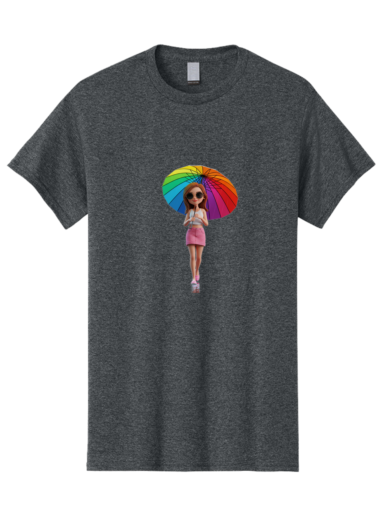 Rainbow-Umbrella-Girl Men'S Graphic Tee, 100% Cotton, Comfortable Casual Summer Wear, Machine Washable, Vintage Camera, Old Camera, Antique Camera, Black Camera, Classic Photography, Photography Equipment, Nostalgic Device, Film Camera, Bai297