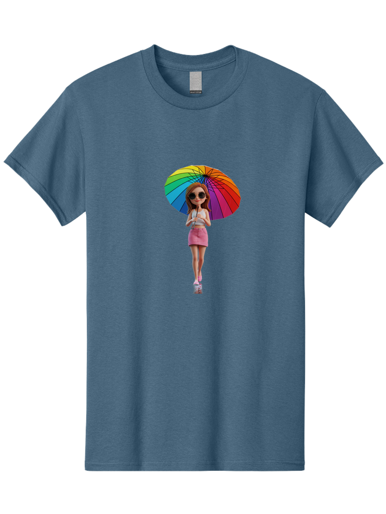 Rainbow-Umbrella-Girl Men'S Graphic Tee, 100% Cotton, Comfortable Casual Summer Wear, Machine Washable, Vintage Camera, Old Camera, Antique Camera, Black Camera, Classic Photography, Photography Equipment, Nostalgic Device, Film Camera, Bai297