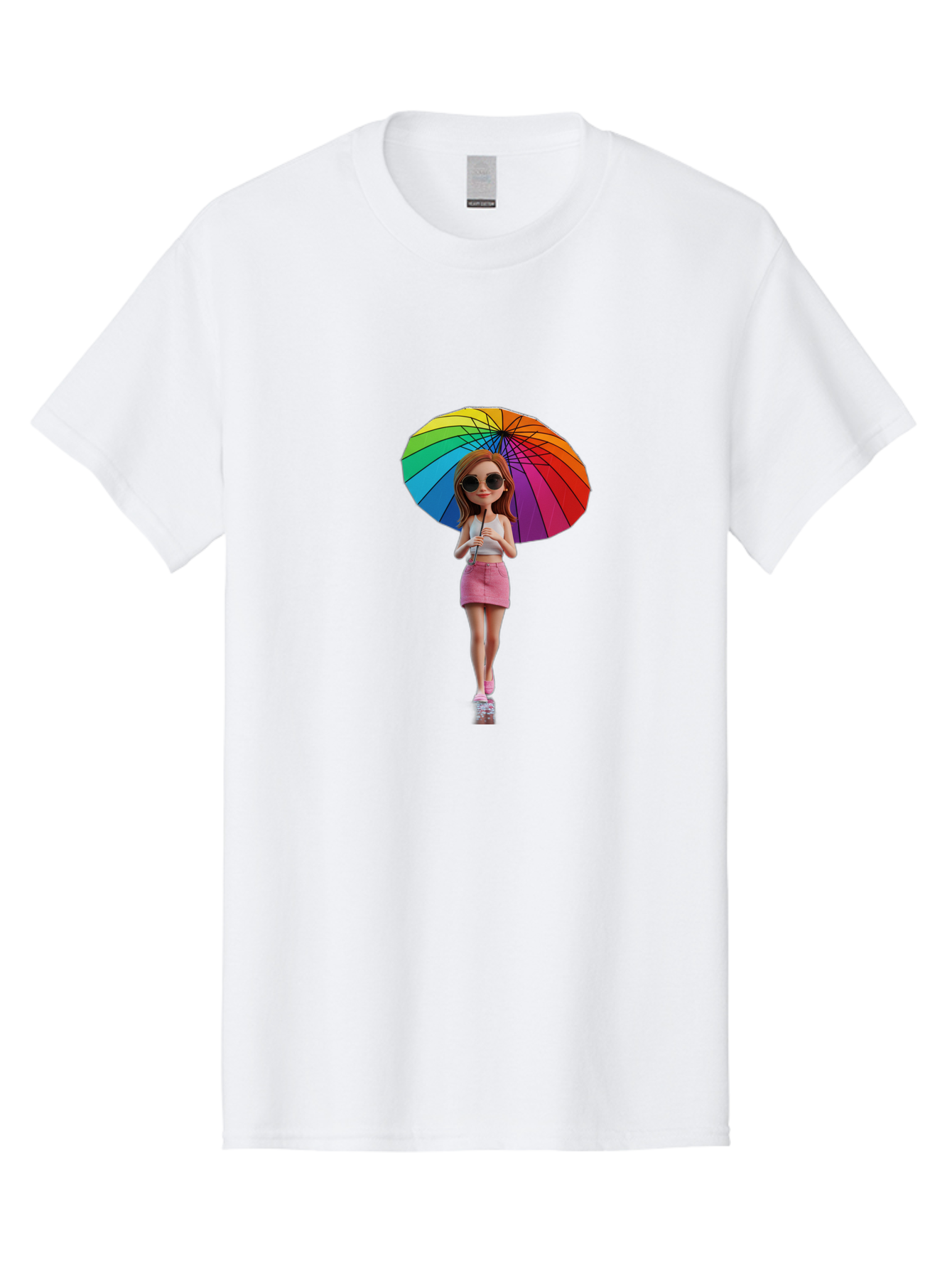 Rainbow-Umbrella-Girl Men'S Graphic Tee, 100% Cotton, Comfortable Casual Summer Wear, Machine Washable, Vintage Camera, Old Camera, Antique Camera, Black Camera, Classic Photography, Photography Equipment, Nostalgic Device, Film Camera, Bai297