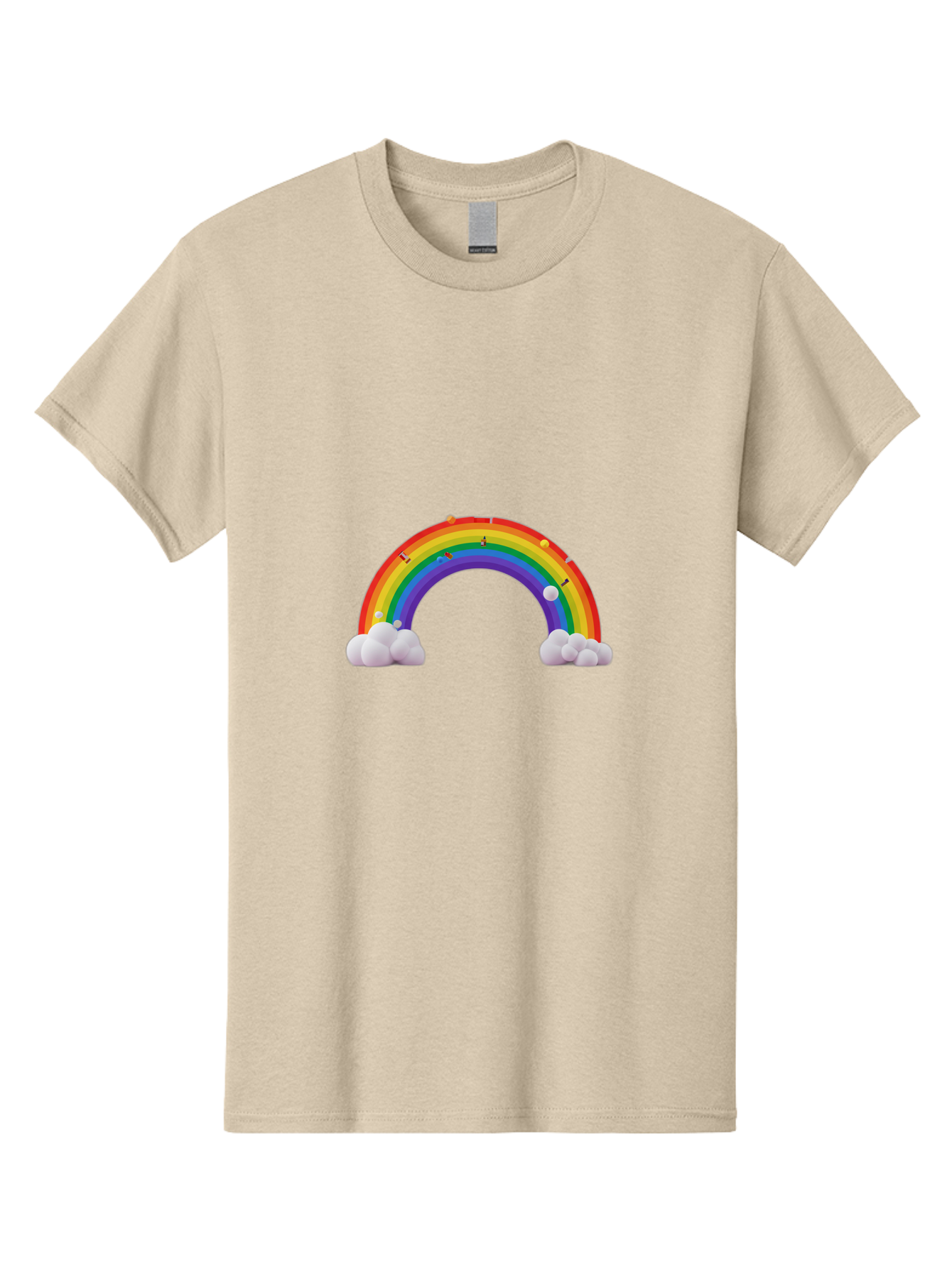 Rainbow-With-Clouds Men'S Graphic Tee, 100% Cotton, Comfortable Casual Summer Wear, Machine Washable, Vintage Camera, Old Camera, Antique Camera, Black Camera, Classic Photography, Photography Equipment, Nostalgic Device, Film Camera, Bai298
