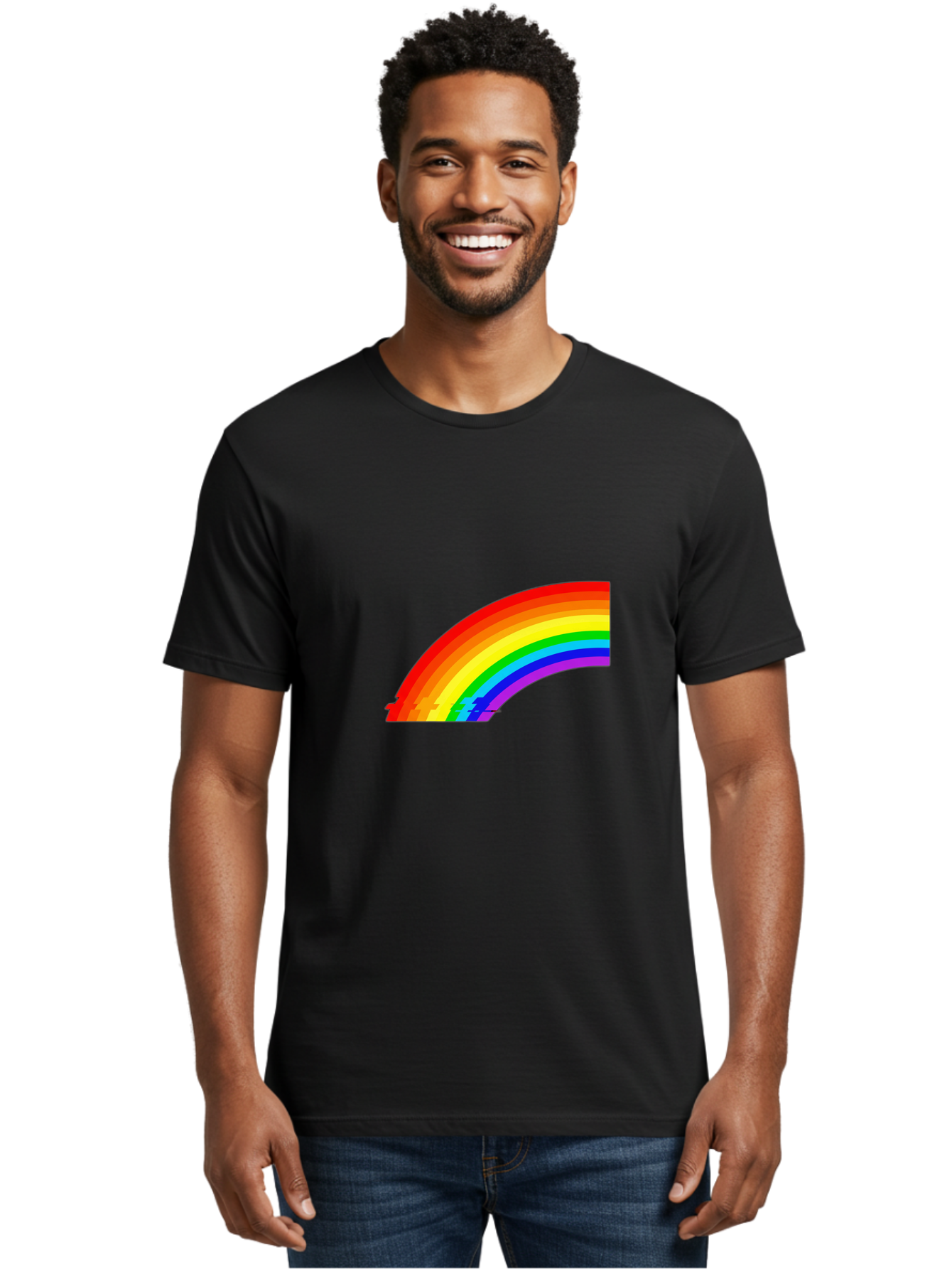 Rainbow Men'S Graphic Tee, 100% Cotton, Comfortable Casual Summer Wear, Machine Washable, Vintage Camera, Old Camera, Antique Camera, Black Camera, Classic Photography, Photography Equipment, Nostalgic Device, Film Camera, Camera Art Bai299