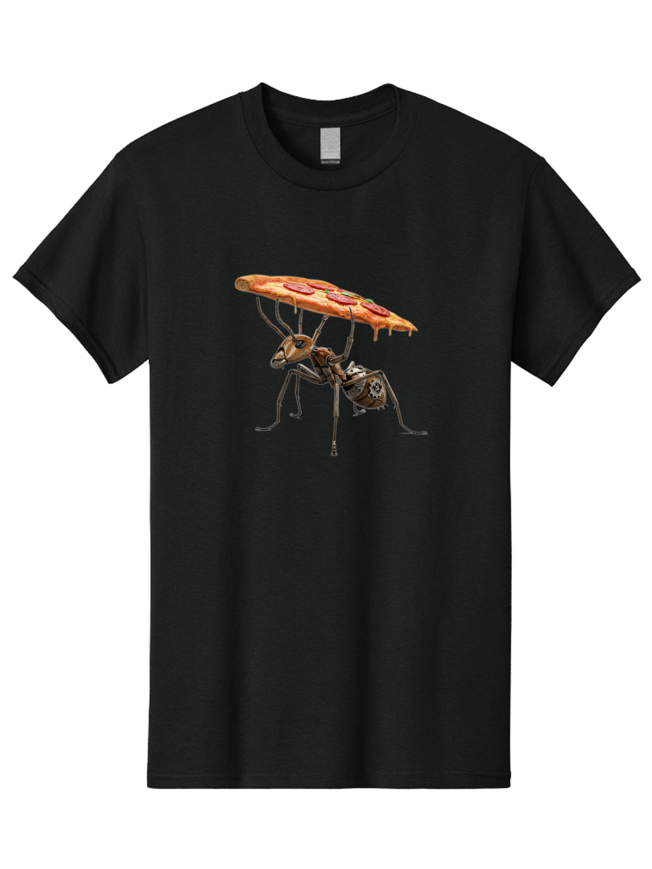 Robot-Ant-Pizza-Carrier Men'S Graphic Tee, 100% Cotton, Comfortable Casual Summer Wear, Machine Washable, Vintage Camera, Old Camera, Antique Camera, Black Camera, Classic Photography, Photography Equipment, Nostalgic Device, Film Camera, Bai303