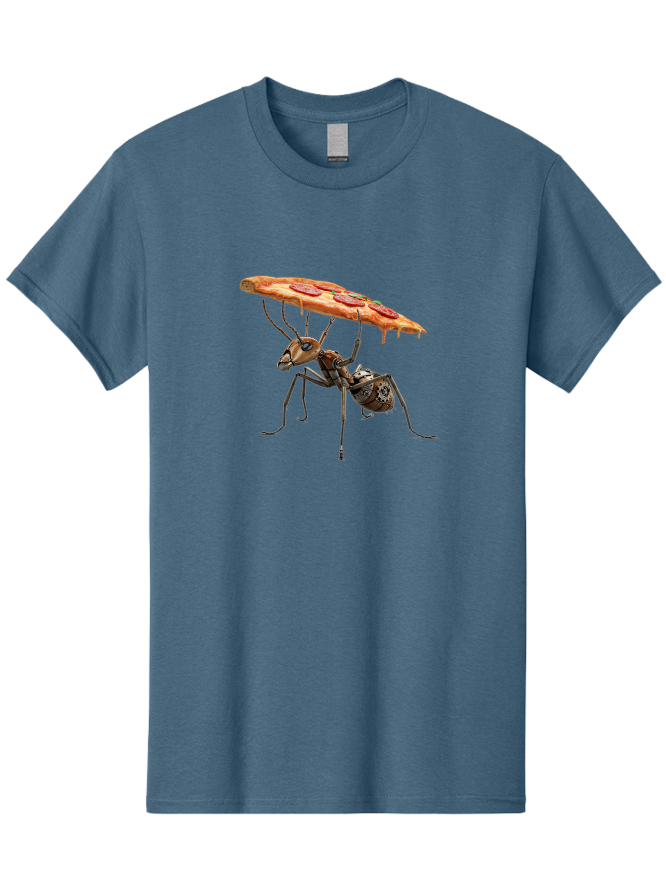Robot-Ant-Pizza-Carrier Men'S Graphic Tee, 100% Cotton, Comfortable Casual Summer Wear, Machine Washable, Vintage Camera, Old Camera, Antique Camera, Black Camera, Classic Photography, Photography Equipment, Nostalgic Device, Film Camera, Bai303