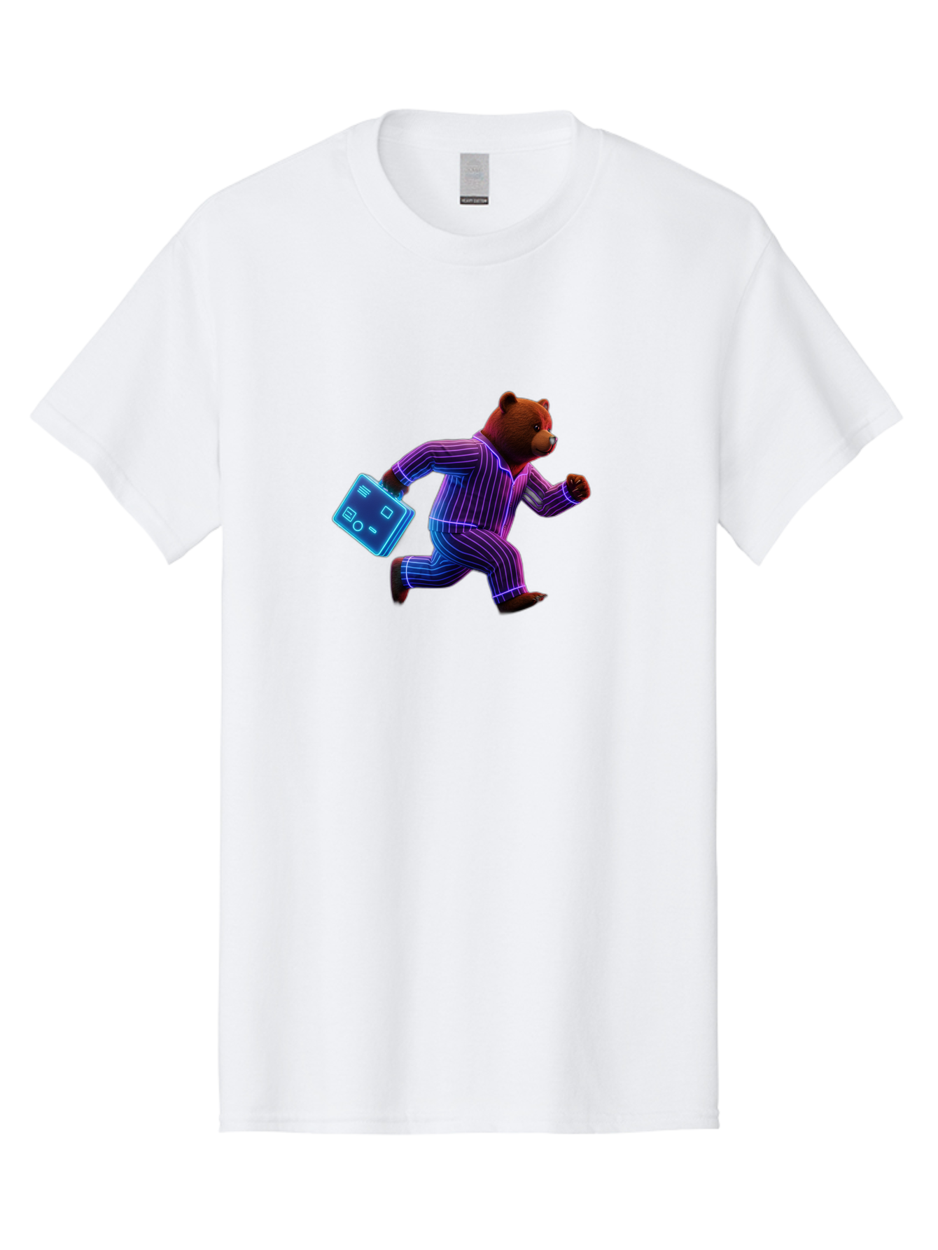 Running-Bear-1 Men'S Graphic Tee, 100% Cotton, Comfortable Casual Summer Wear, Machine Washable, Vintage Camera, Old Camera, Antique Camera, Black Camera, Classic Photography, Photography Equipment, Nostalgic Device, Film Camera, Camera Art Bai305