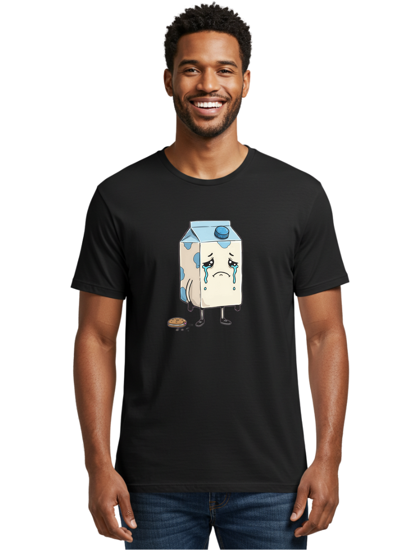 Sad-Milk-2 Men'S Graphic Tee, 100% Cotton, Comfortable Casual Summer Wear, Machine Washable, Vintage Camera, Old Camera, Antique Camera, Black Camera, Classic Photography, Photography Equipment, Nostalgic Device, Film Camera, Camera Art Bai319