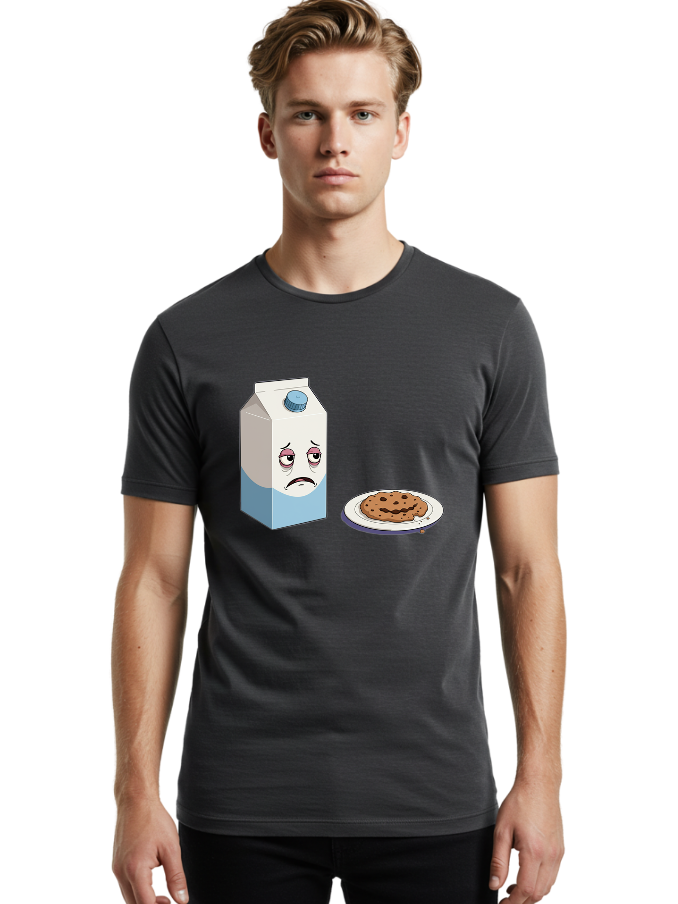 Sad-Milk-5 Men'S Graphic Tee, 100% Cotton, Comfortable Casual Summer Wear, Machine Washable, Vintage Camera, Old Camera, Antique Camera, Black Camera, Classic Photography, Photography Equipment, Nostalgic Device, Film Camera, Camera Art Bai322