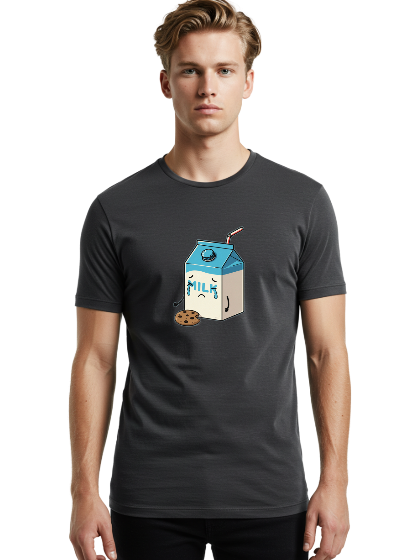 Sad-Milk-Carton-2 Men'S Graphic Tee, 100% Cotton, Comfortable Casual Summer Wear, Machine Washable, Vintage Camera, Old Camera, Antique Camera, Black Camera, Classic Photography, Photography Equipment, Nostalgic Device, Film Camera, Camera Art Bai330